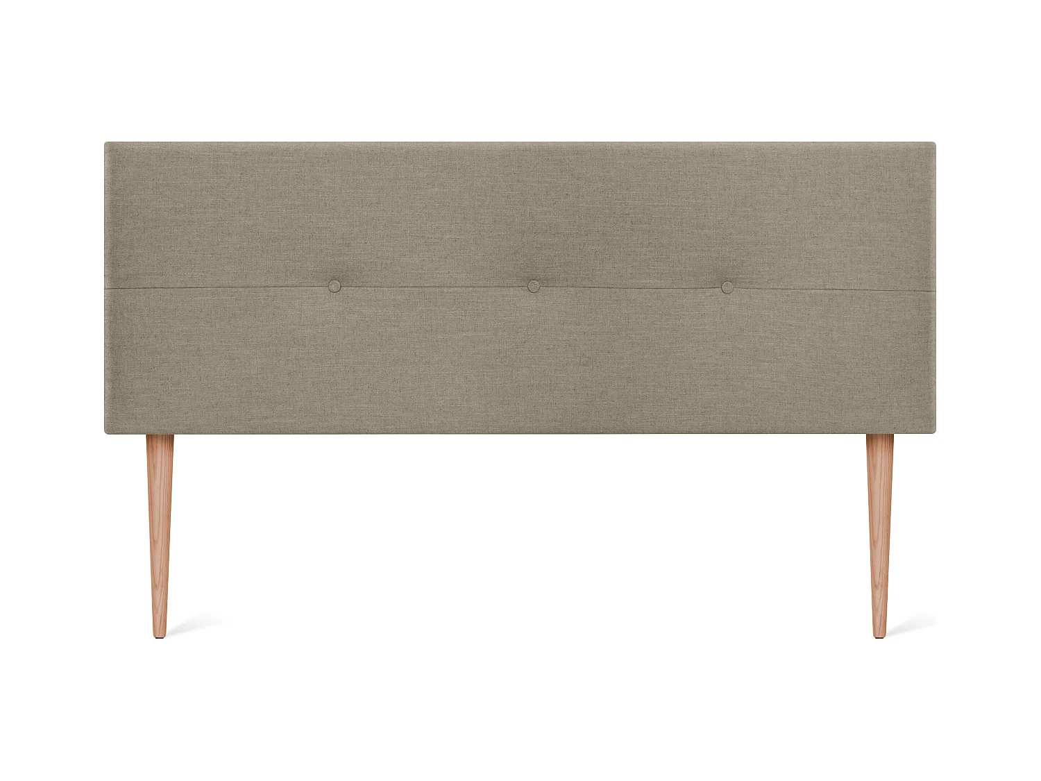 DHOME Tête de lit en lin naturel avec Boutons 145x105cm avec pieds Lits 135/140 - Terre