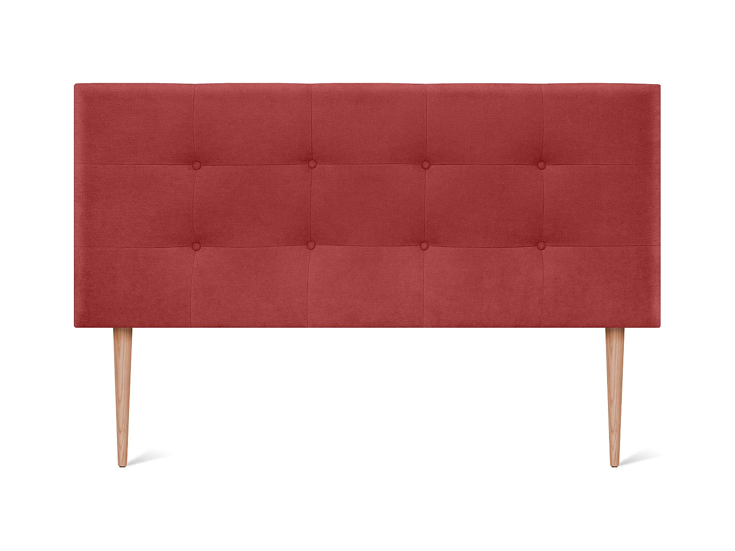 DHOME Tête de lit en tissu Aqualine Capitoné 160x115cm avec pieds Lits 150/160 - Rouge