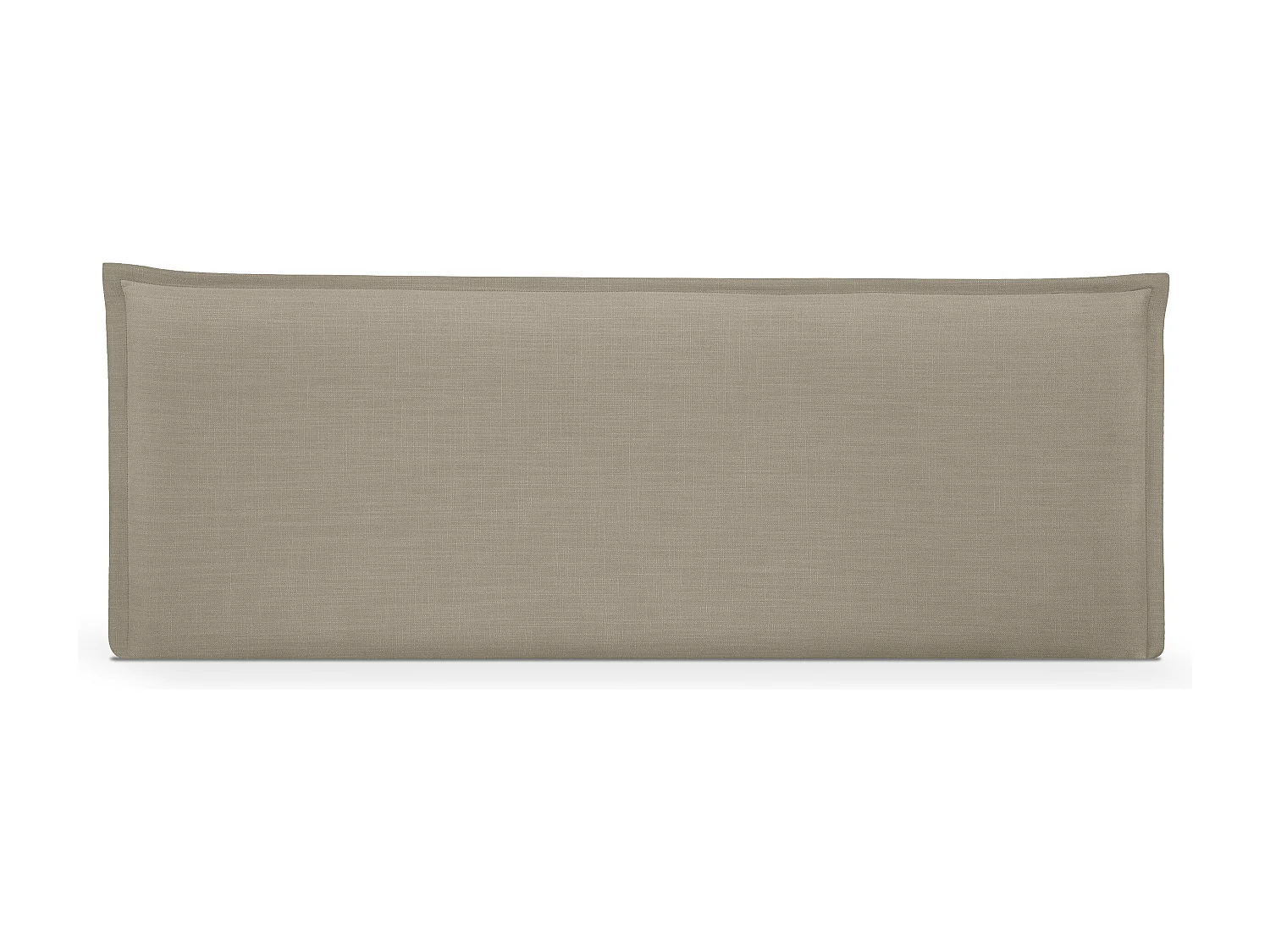 DHOME Testiera in de Lino Naturale Semplice con rifinitura 150x50cm Letti 150 - Terra