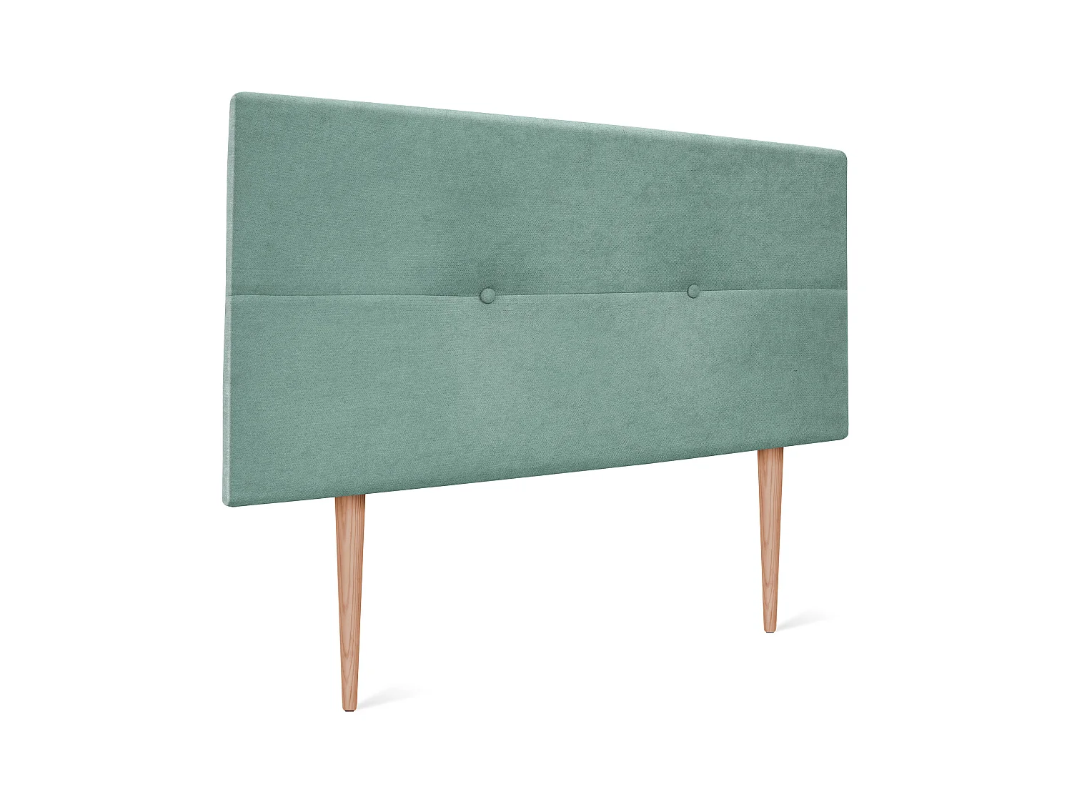 DHOME Tête de lit en tissu Aqualine avec Boutons 105x105cm avec pieds Lits 105 - Vert d'eau