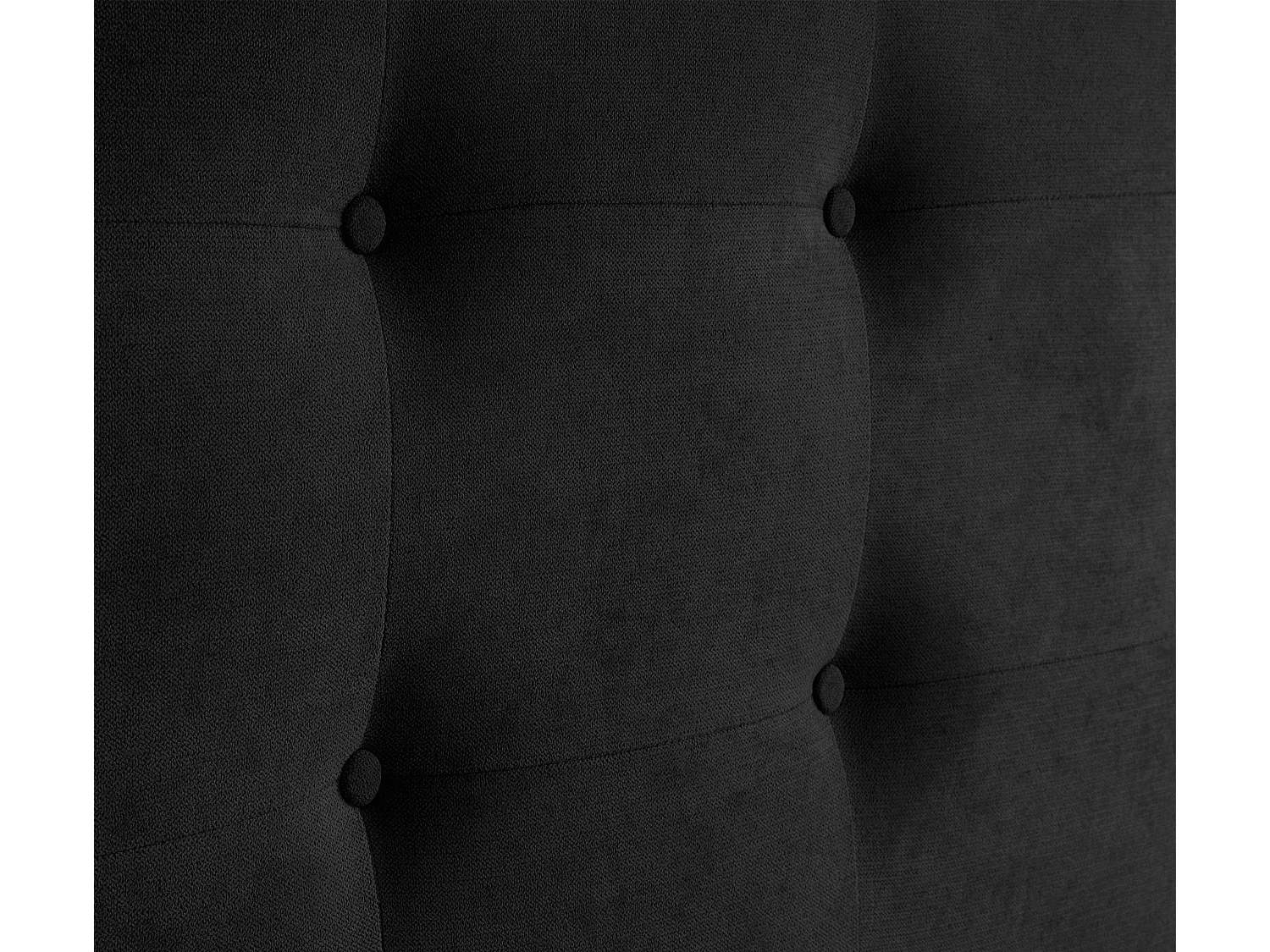 DHOME Testiera in tessuto capitonnè Aqualine 95x115 cm con gambe letto 90 - Nero