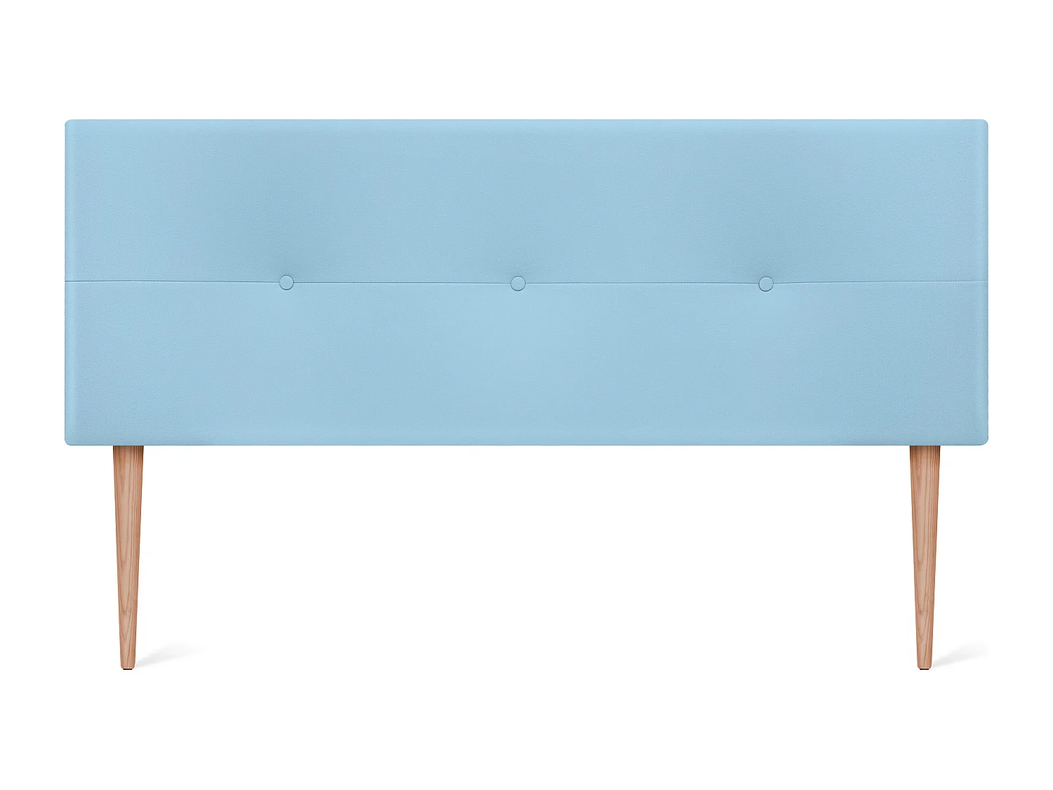 DHOME Kunstleer Hoofdeinde met Knopen 160x105cm met Bedpoten 150/160 - Lichtblauw