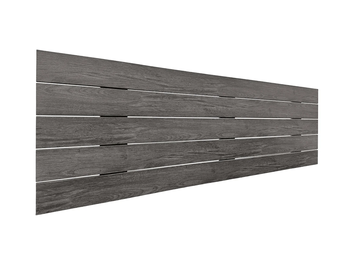 DHOME Tête de lit en bois recyclé DM Style Palette Horizontale 135x46cm Lits 120/135 - Bois Cendre