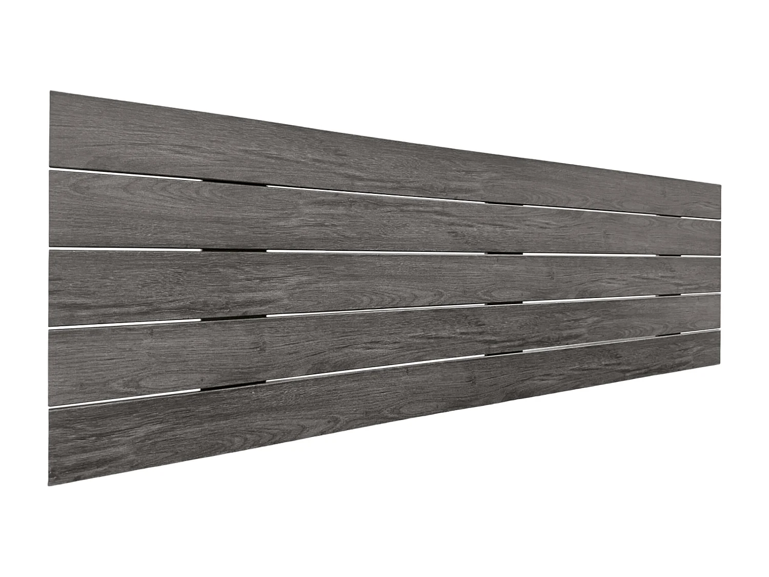 DHOME Tête de lit en bois recyclé DM Style Palette Horizontale 135x46cm Lits 120/135 - Bois Cendre