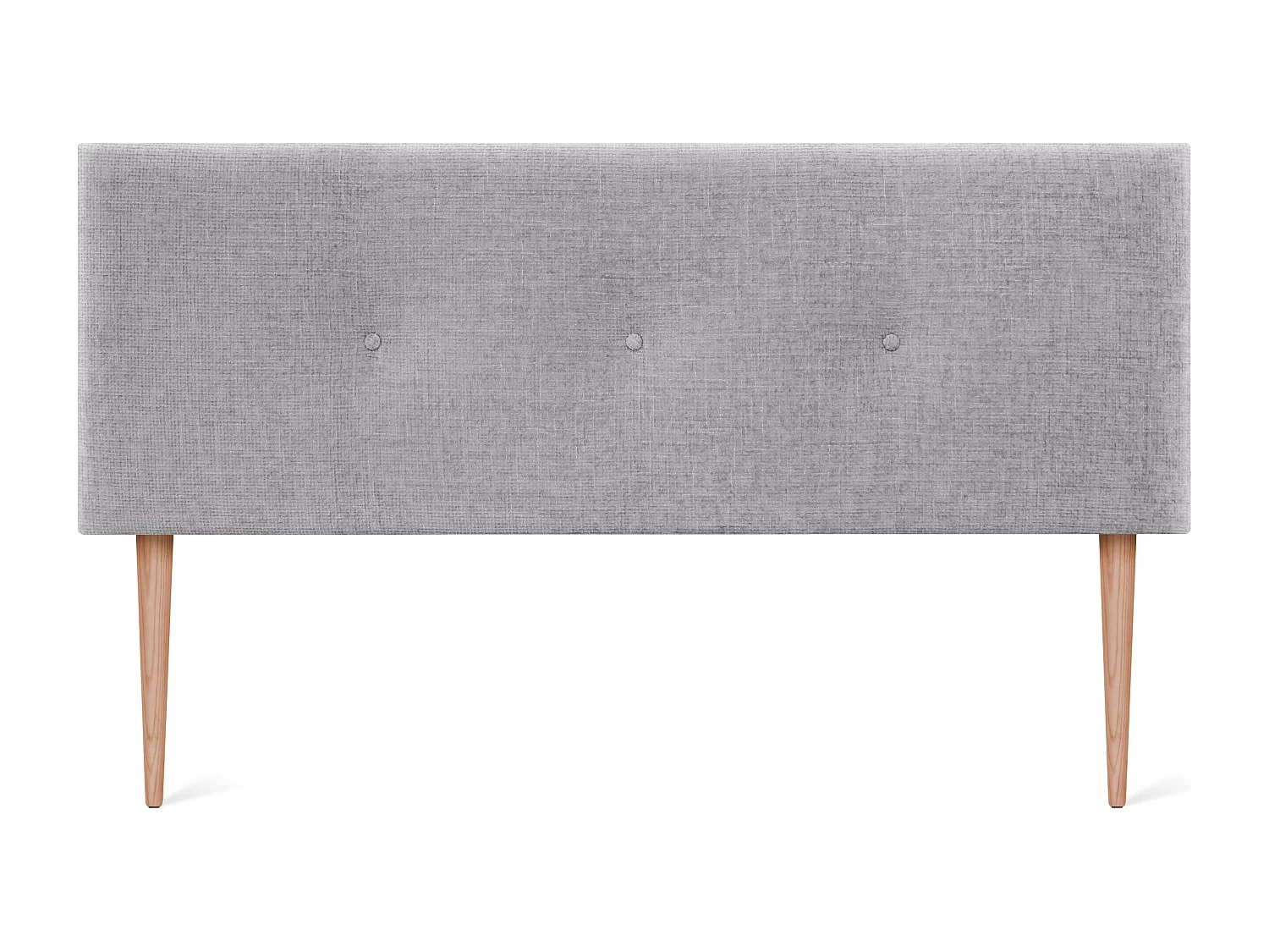 DHOME Tête de lit en laine naturelle avec Boutons 150x105cm avec pieds Lits 150 - Gris clair