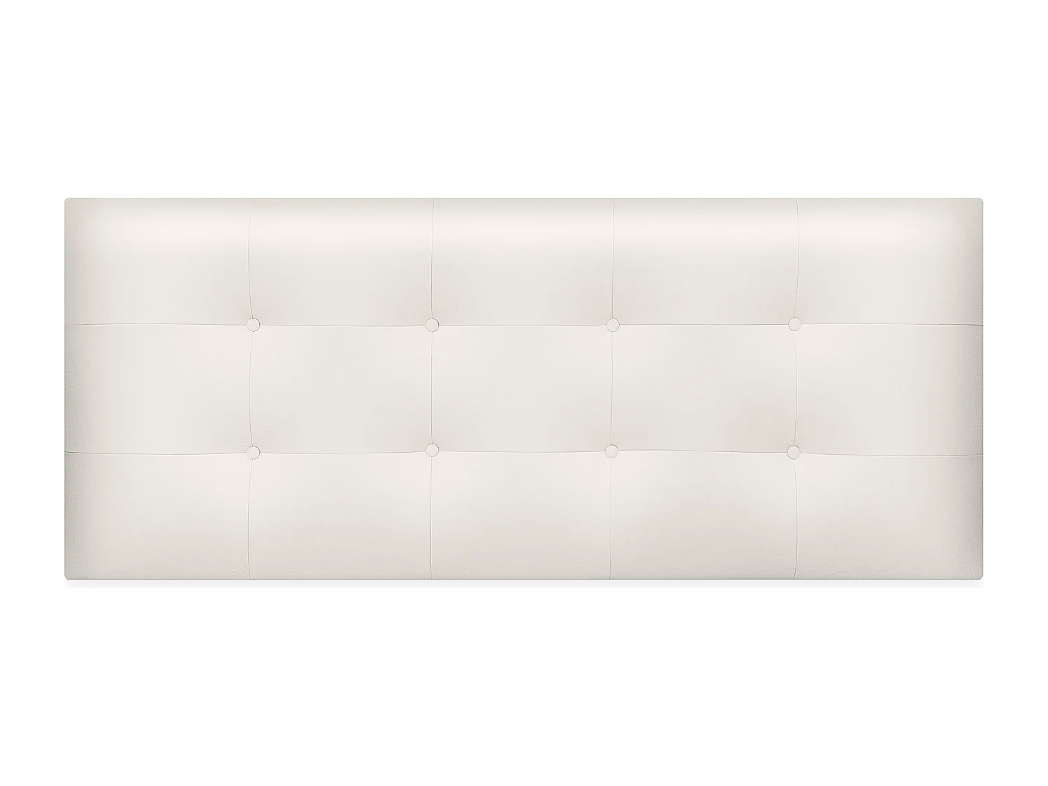 DHOME Tête de Lit en Similicuir Capitonnée 150x60cm Lit 150 - Blanc Ivoire