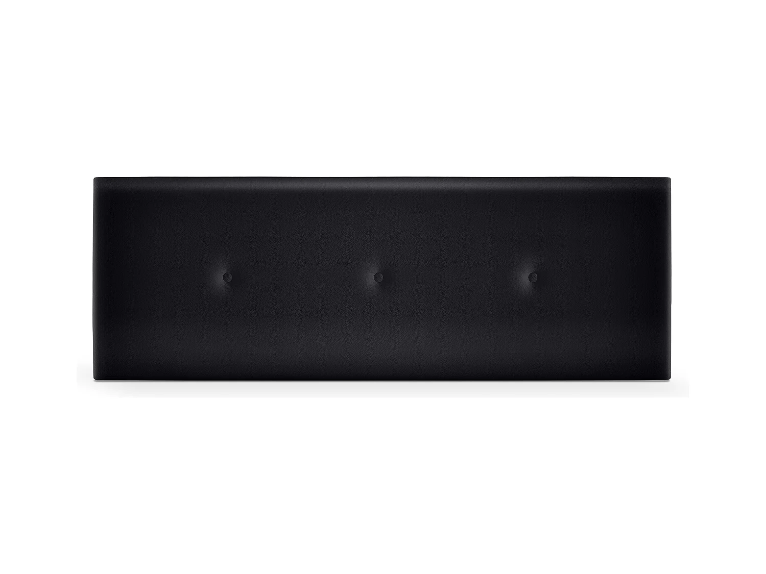 DHOME Tête de lit simili cuir lisse avec Boutons 160x50cm Lits 150/160 - Noir