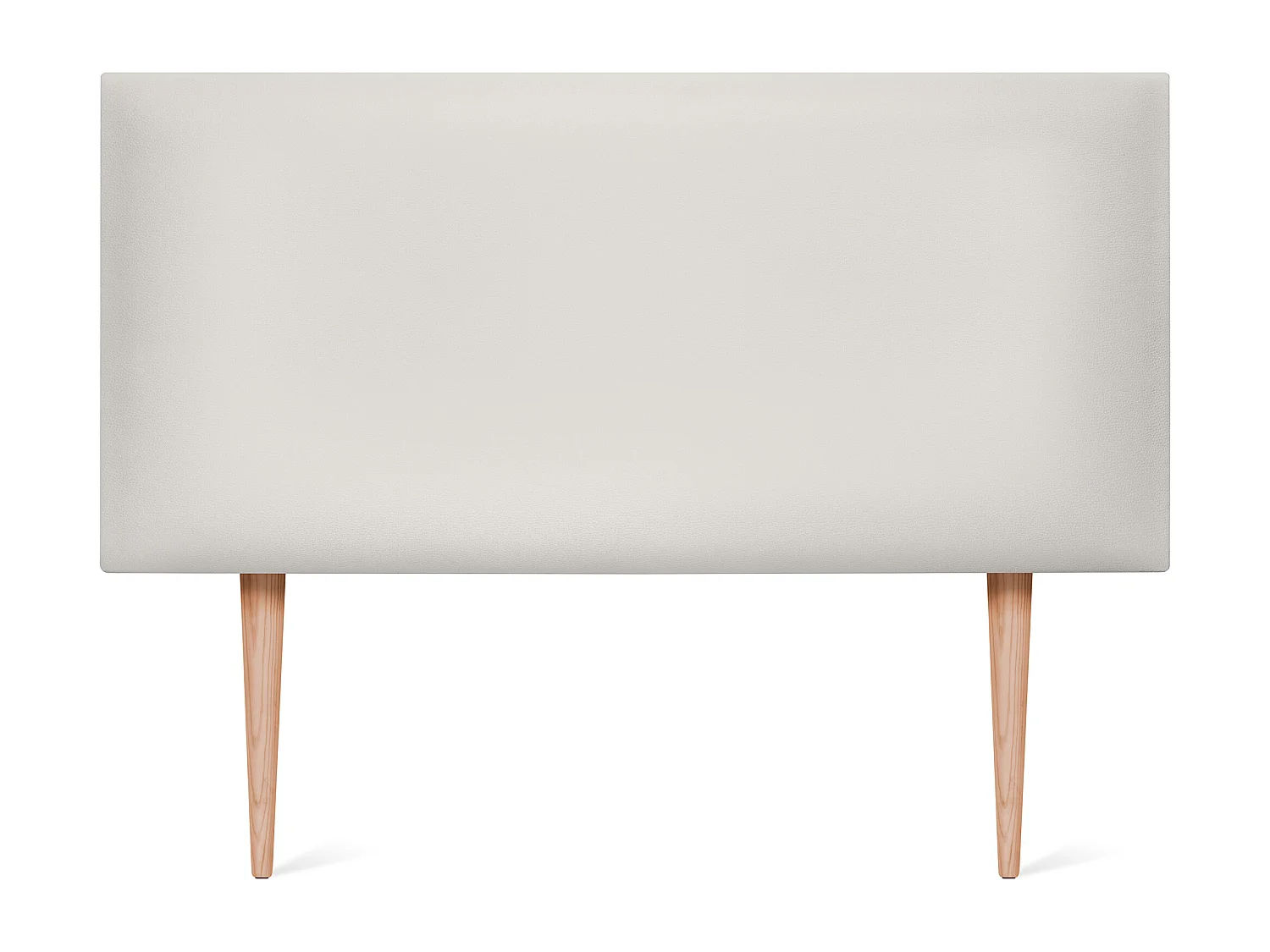 DHOME Kopfteil aus glattem Kunstleder 110x105cm Mit Beinen Betten 105 - Weiß Knochen