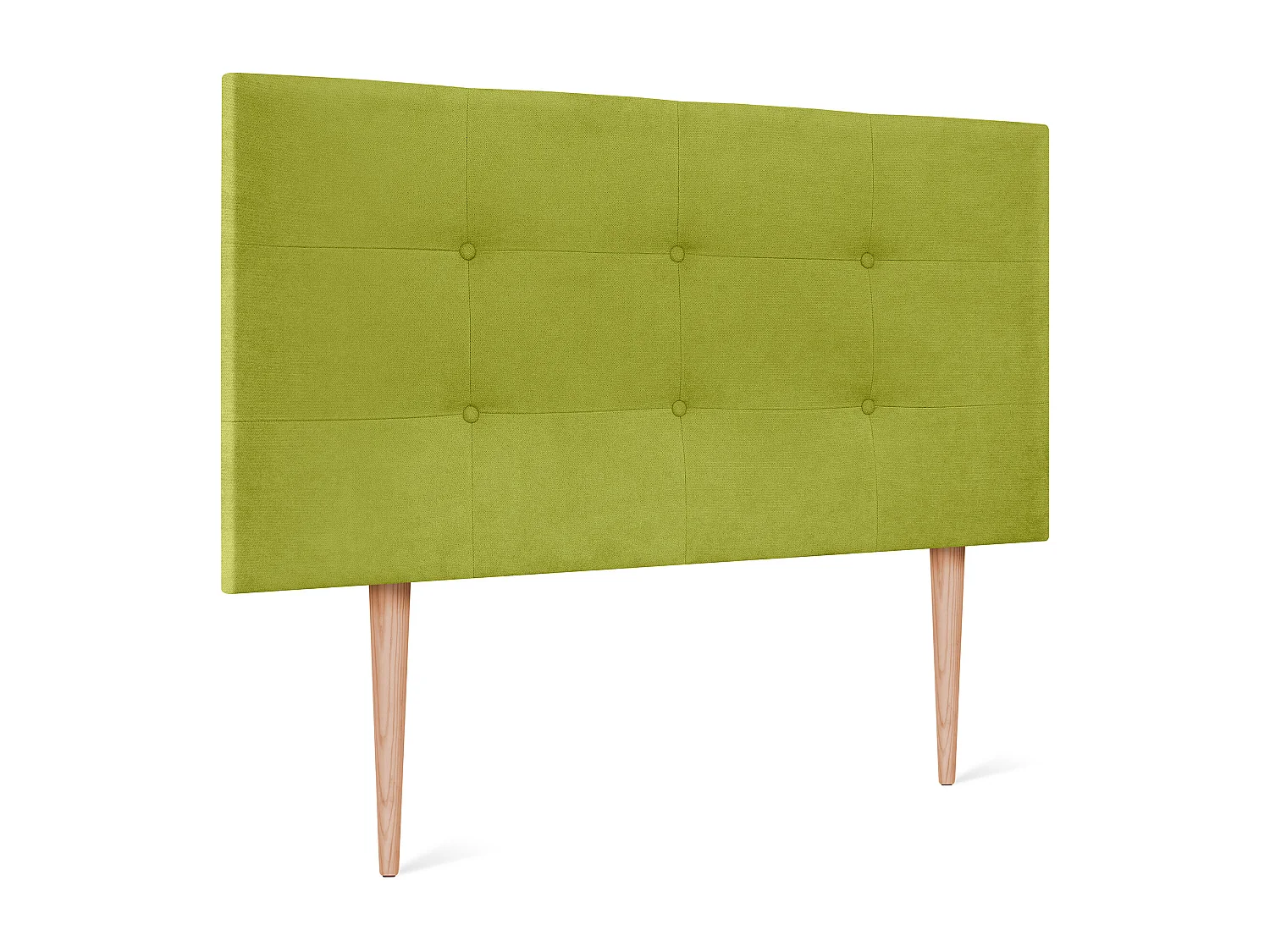 DHOME Tête de lit en tissu Aqualine Capitoné 105x115cm avec pieds Lits 105 - Pistache