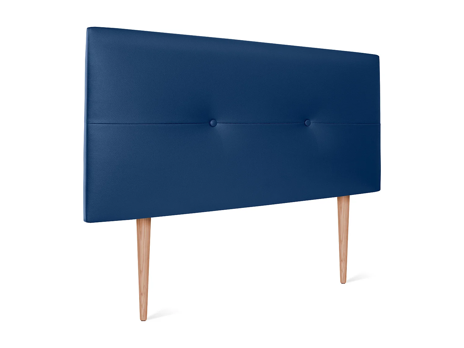 DHOME Cabeceira de  Couro sintético com Botões 90x105cm com Pernas Camas 80/90 - Azul