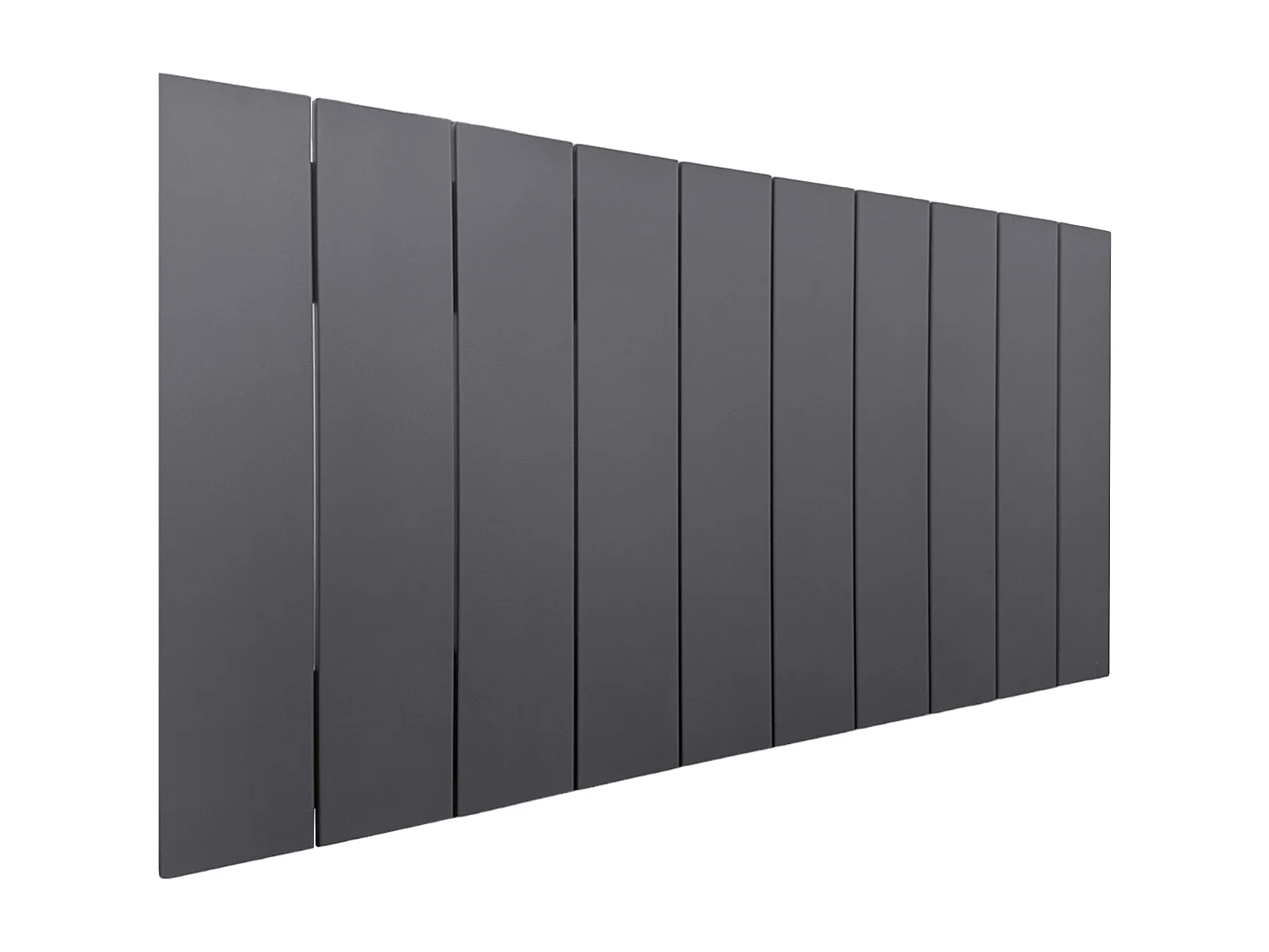 DHOME Testata in Legno riciclato MDF Stile Pallet Verticale 110x46 Letti 105 - Grigio Solido