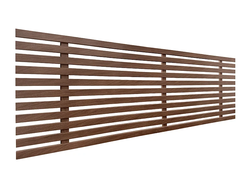 DHOME Tête de lit en bois recyclé MDF Style Japonais 145x46cm Lits 135/140 - Bois Noyer