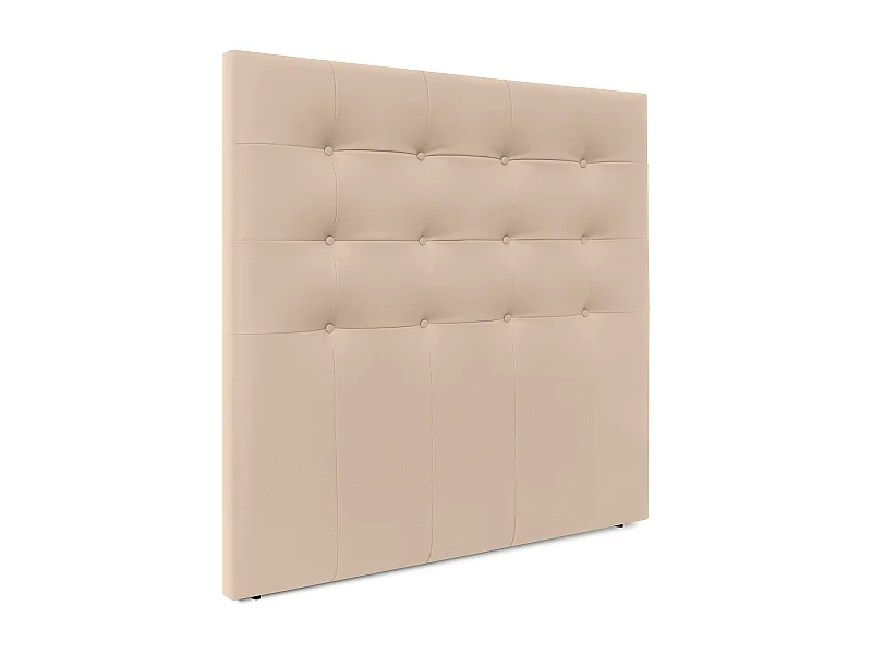 DHOME Cabeceira de  Couro sintético Capitoné Até o chão 135x120cm Camas 120/135 - Bege