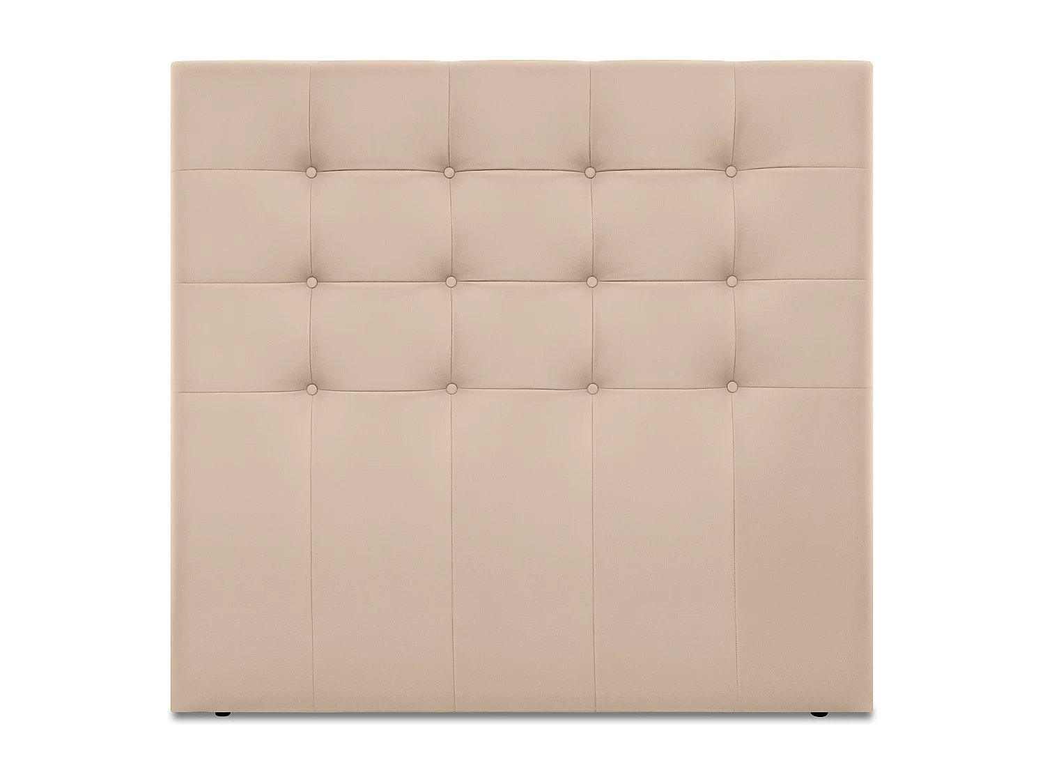 DHOME Cabeceira de  Couro sintético Capitoné Até o chão 135x120cm Camas 120/135 - Bege