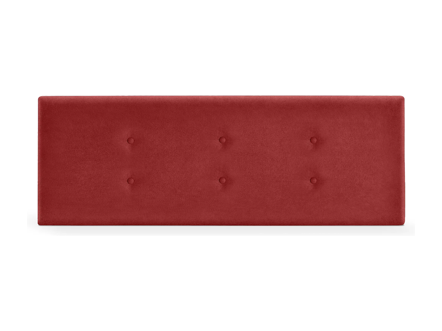 DHOME Tête de lit en tissu Aqualine avec 2 rangées de boutons 160x50cm Lits 150/160 - Rouge