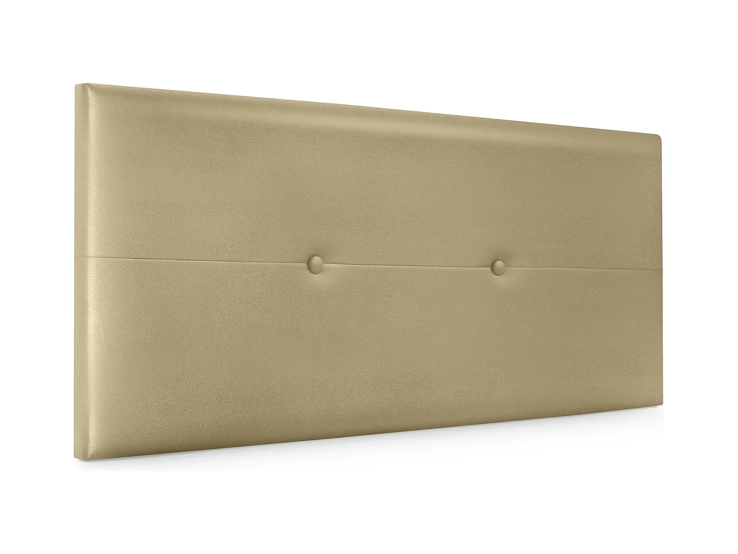 DHOME Tête de lit similicuir avec Boutons 90x50cm Lits 80/90 - Champagne