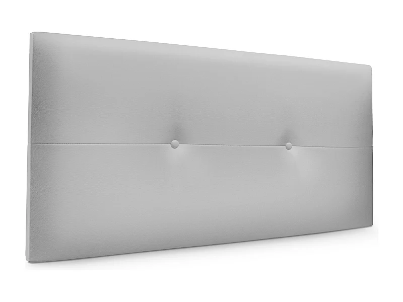 DHOME Kopfteil aus Kunstleder mit Knöpfen 105x50cm Betten 105 - Hellgrau