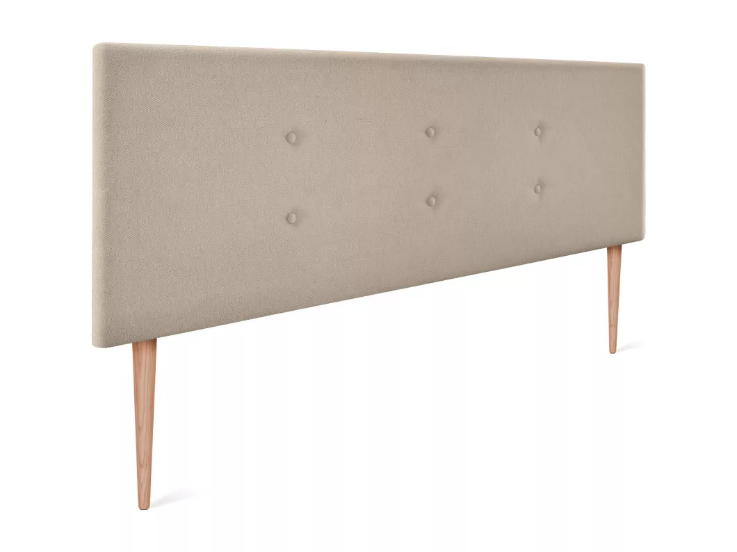 Kauf Unique DHOME Aqualine Stoff-Kopfteil mit 2 Reihen von Knöpfen 150x105cm Mit Beinen Betten 150 - Beige