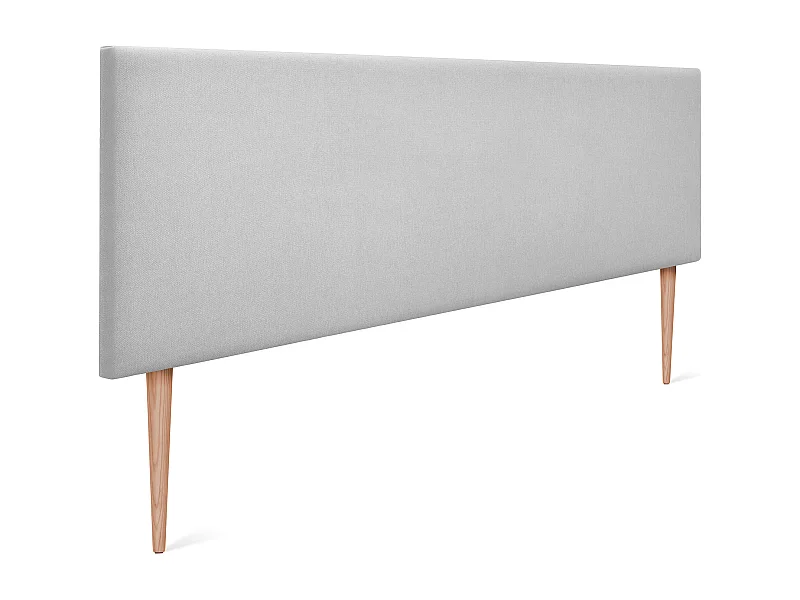 DHOME Stoff-Kopfteil Aqualine Glatt 150x105cm Mit Beinen Betten 150 - Perlgrau