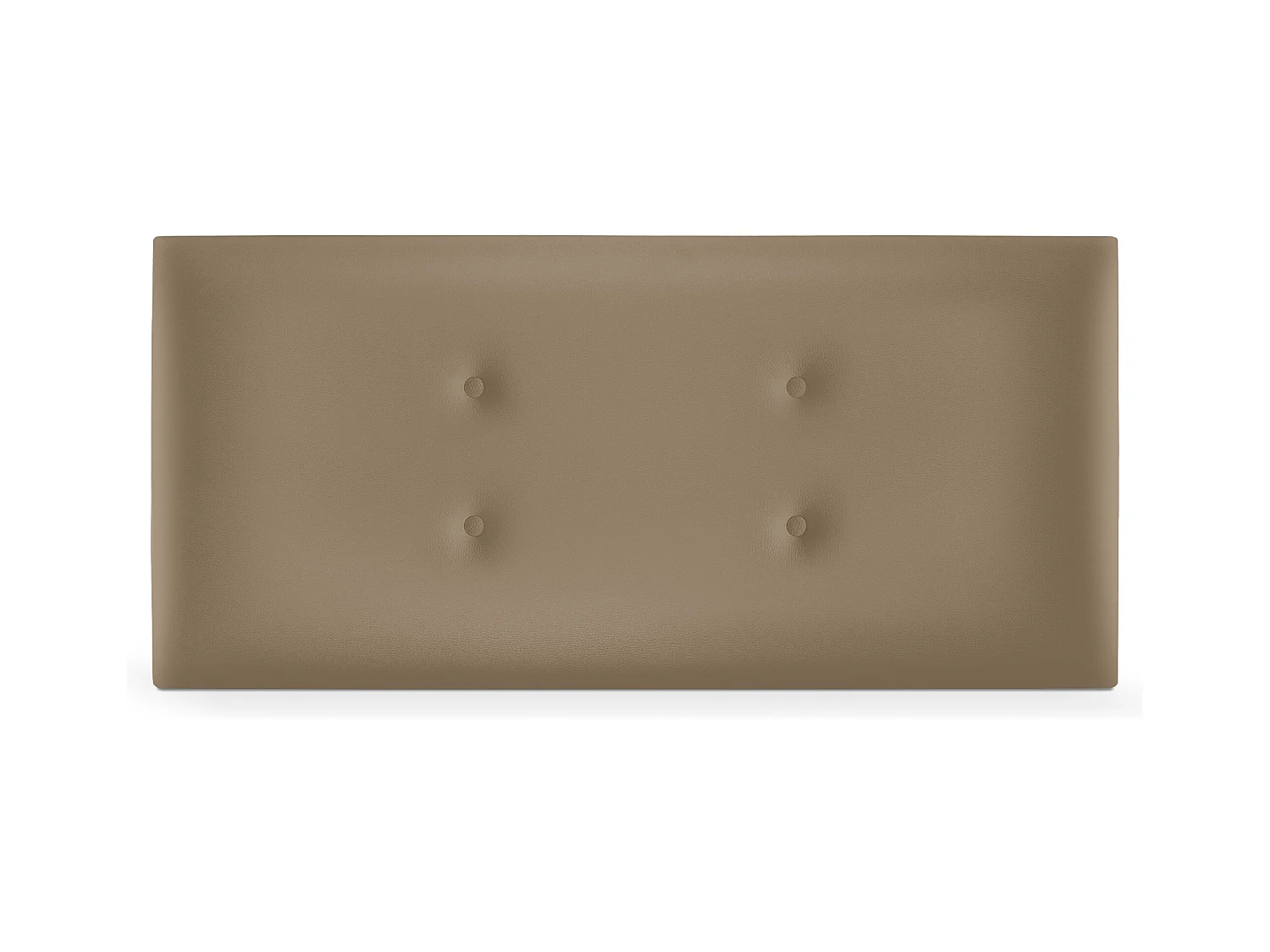 DHOME Tête de lit similicuir avec 2 rangées de boutons 110x50cm Lits 105 - Marron Clair