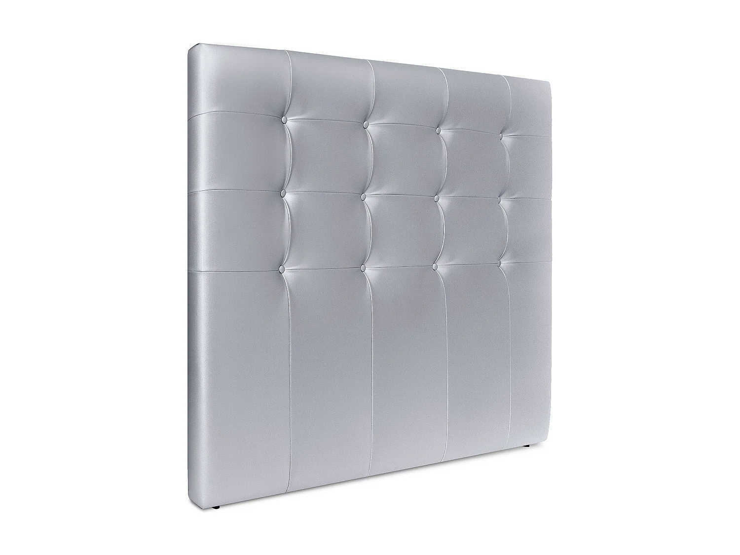 DHOME Cabecero de Polipiel Capitoné Hasta el Suelo 150x120cm Camas 150 - Plata