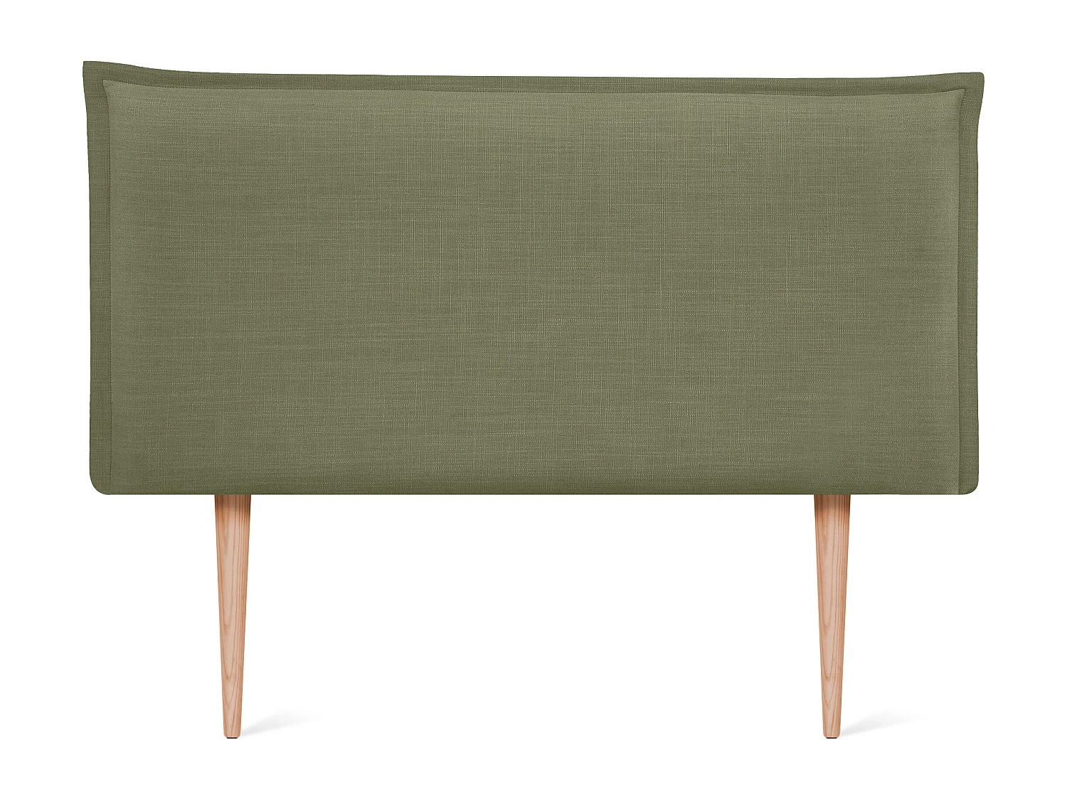 DHOME Tête de lit en lin naturel lisse avec garniture 80x105cm avec pieds Lits 70/80/90 - Vert