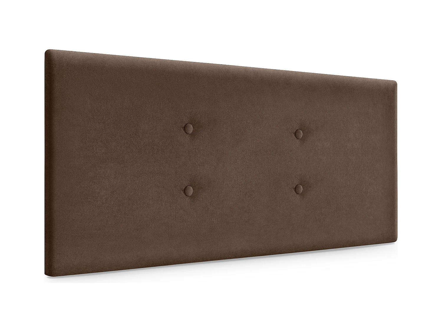 DHOME Tête de lit en tissu Aqualine avec 2 rangées de boutons 90x50cm Lits 80/90 - Marron