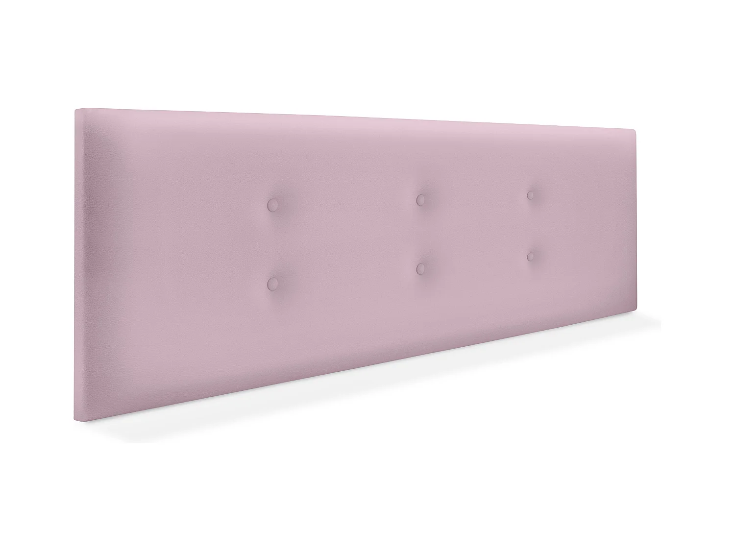 DHOME Tête de lit similicuir avec 2 rangées de boutons 145x50cm Lits 135/140 - Rose