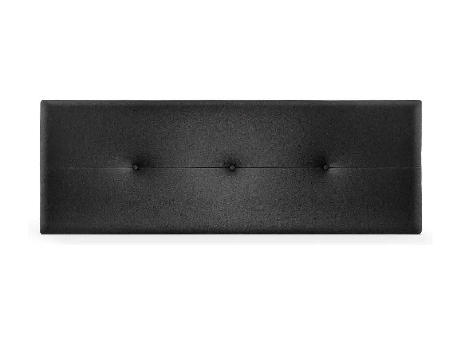 DHOME Kopfteil aus Kunstleder mit Knöpfen 135x50cm Betten 120/135 - Schwarz