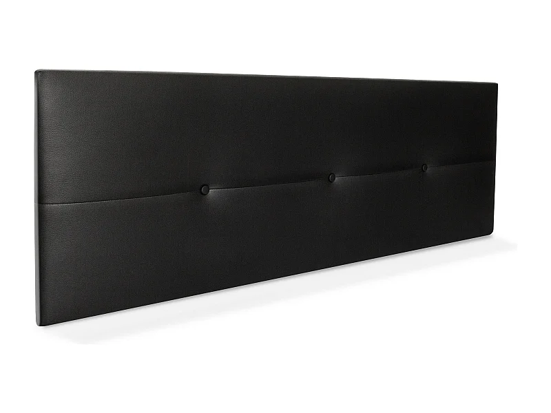 DHOME Tête de lit similicuir avec Boutons 135x50cm Lits 120/135 - Noir