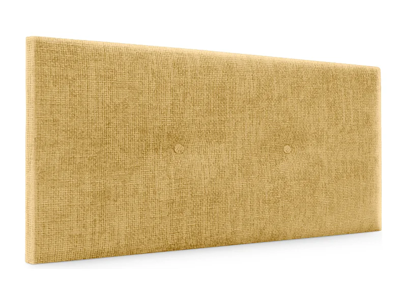 DHOME Tête de lit en laine naturelle avec Boutons 95x50cm Lits 90 - Moutarde