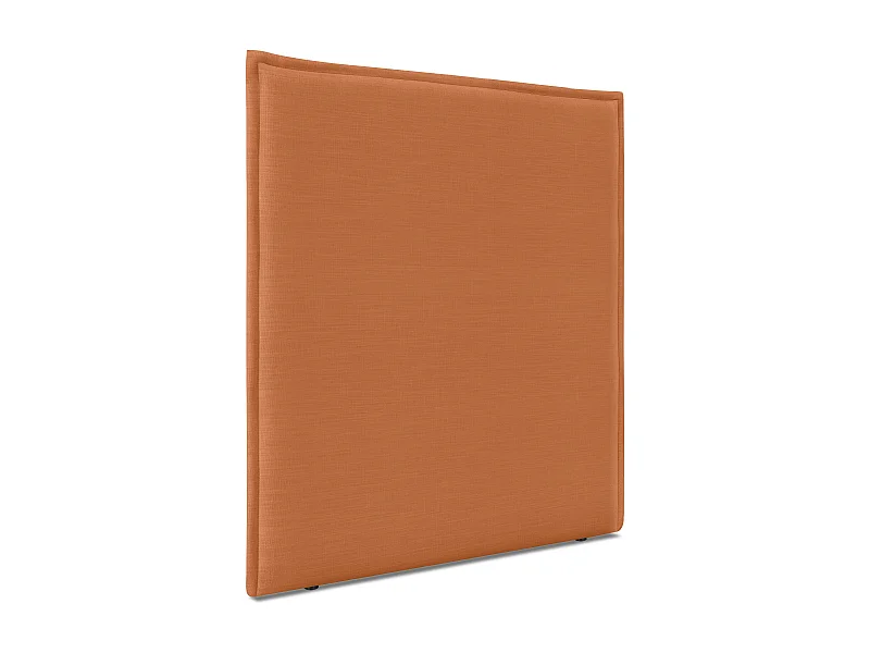 DHOME Cabecero de Lino Natural Liso con Ribete Hasta el Suelo 110x120cm Camas 105 - Naranja