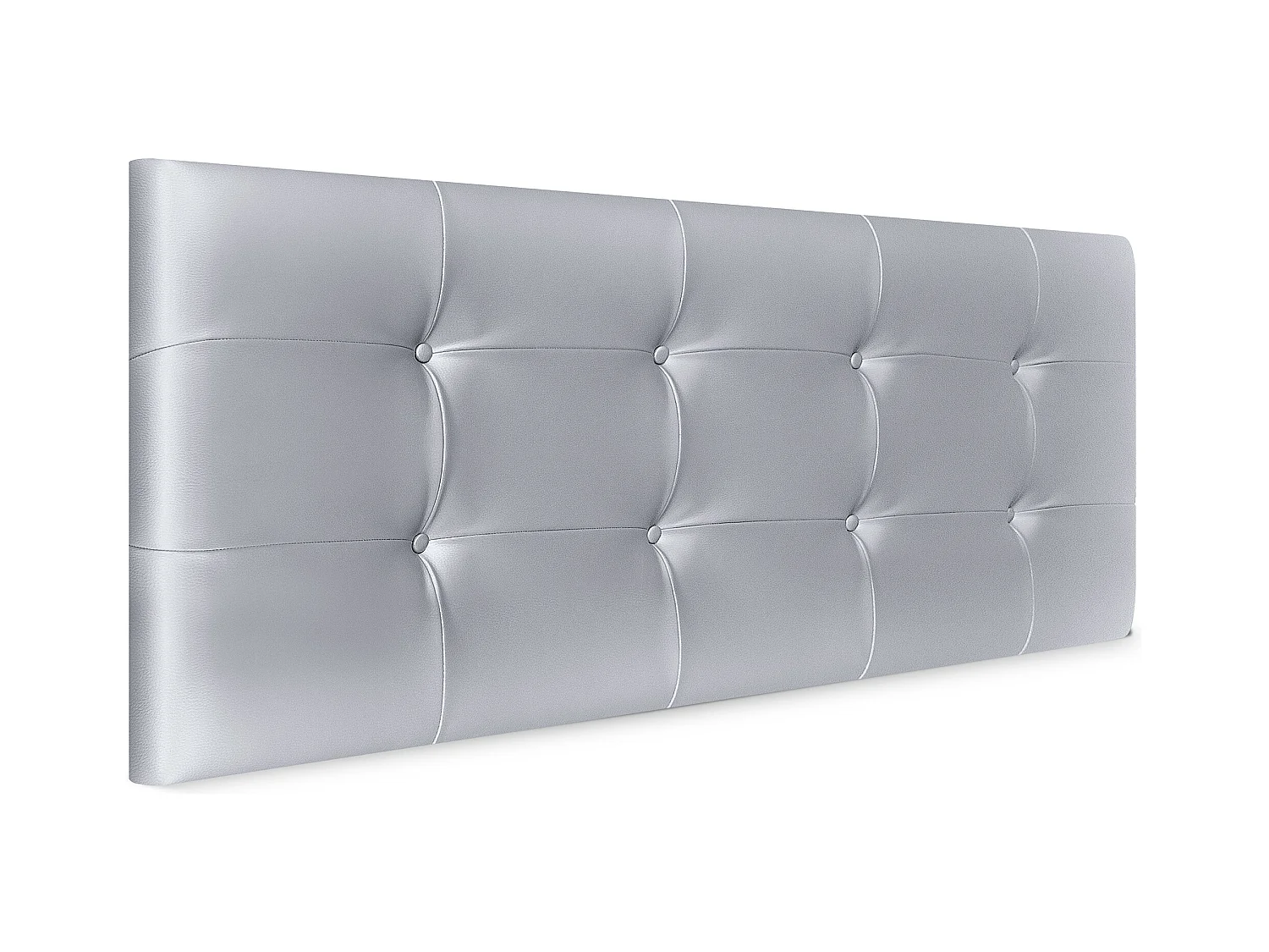 DHOME Tête de lit en Similicuir Capitonné 160x60cm Lits 150/160 - Argent