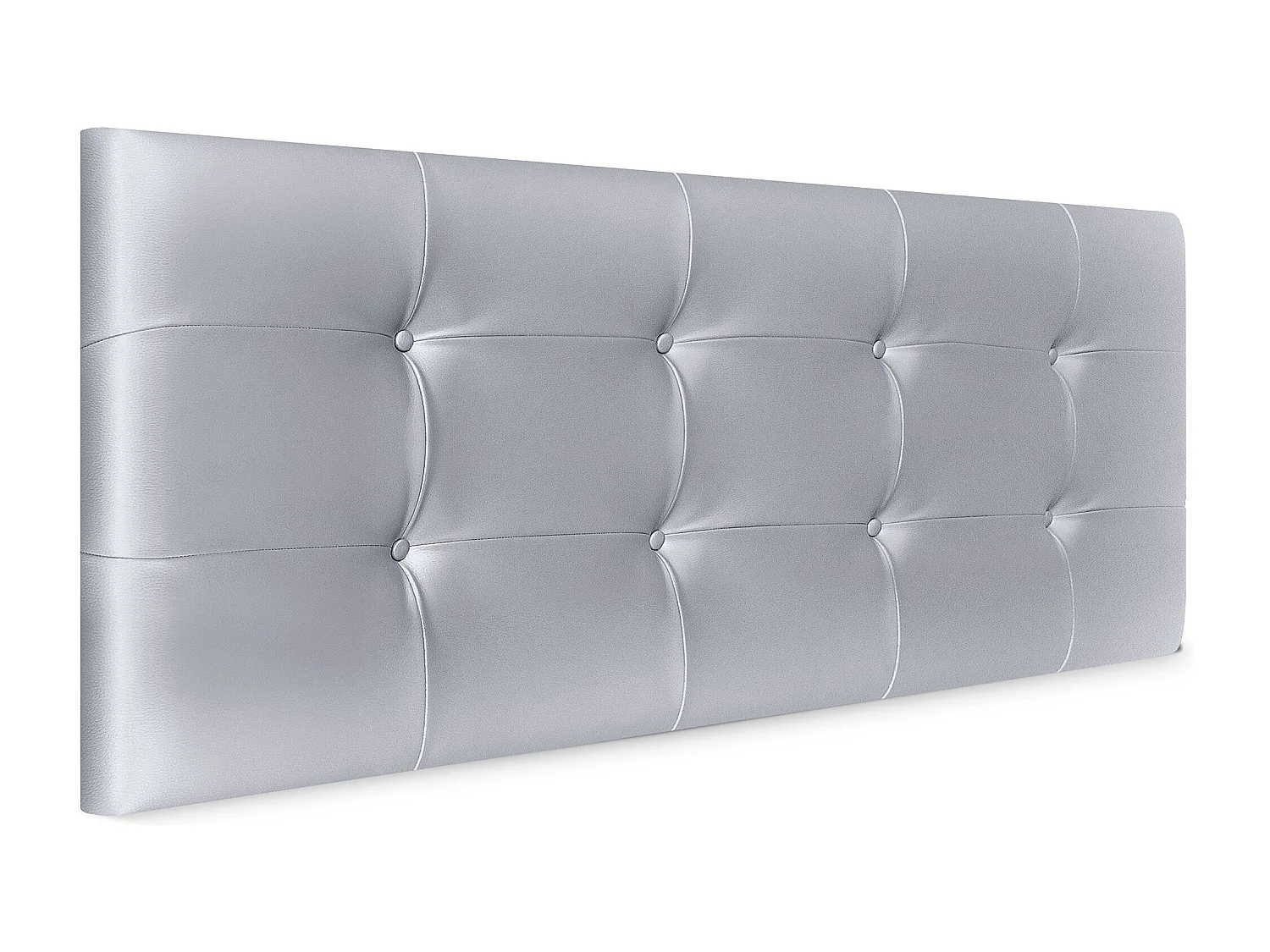 DHOME Tête de lit en Similicuir Capitonné 160x60cm Lits 150/160 - Argent