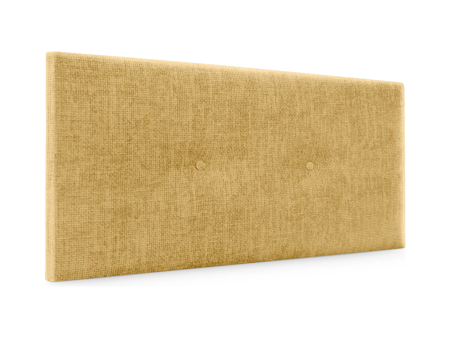DHOME Tête de lit en laine naturelle avec Boutons 110x50cm Lits 105 - Moutarde