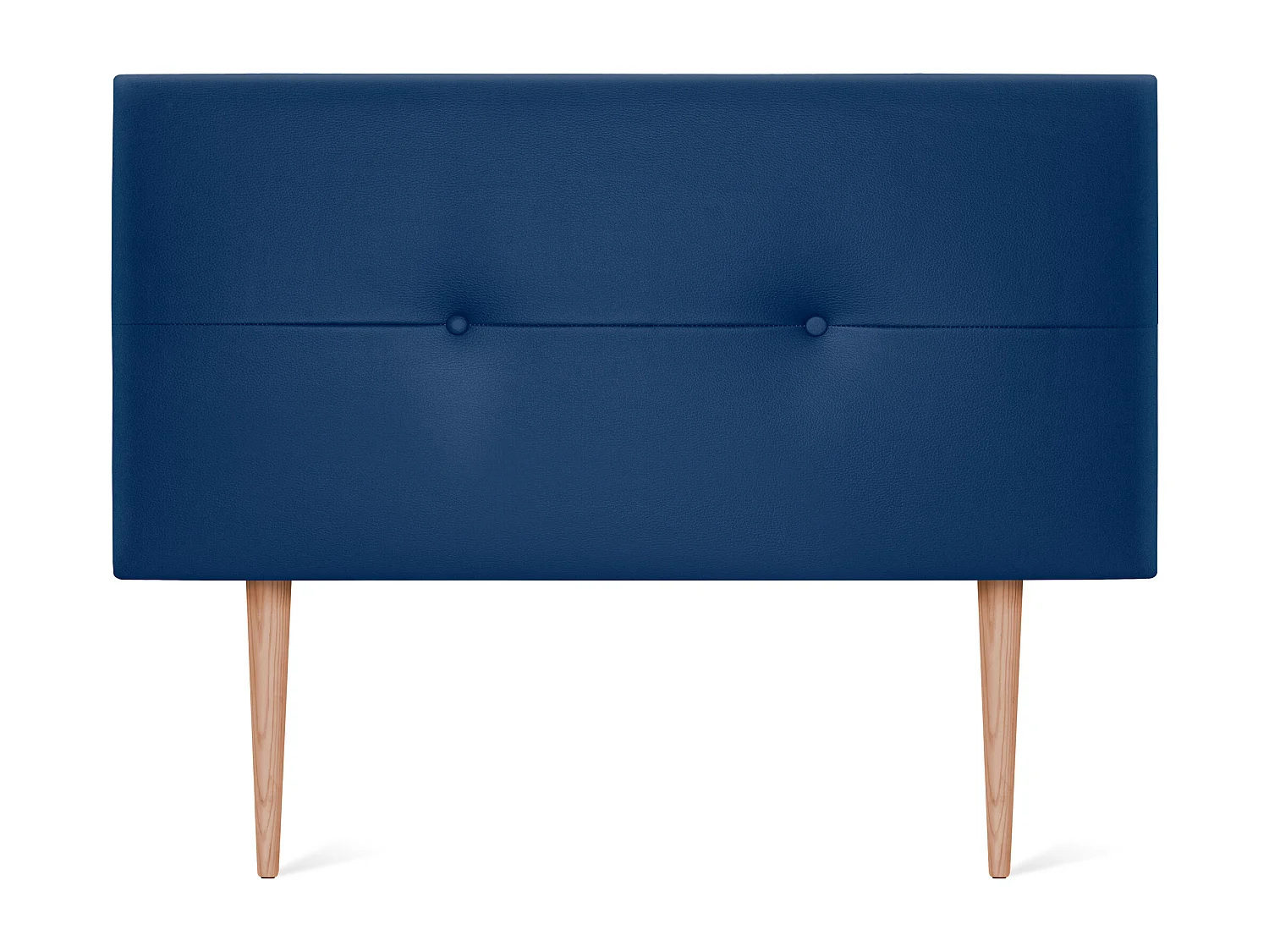 DHOME Tête de lit similicuir avec Boutons 110x105cm avec pieds Lits 105 - Bleu