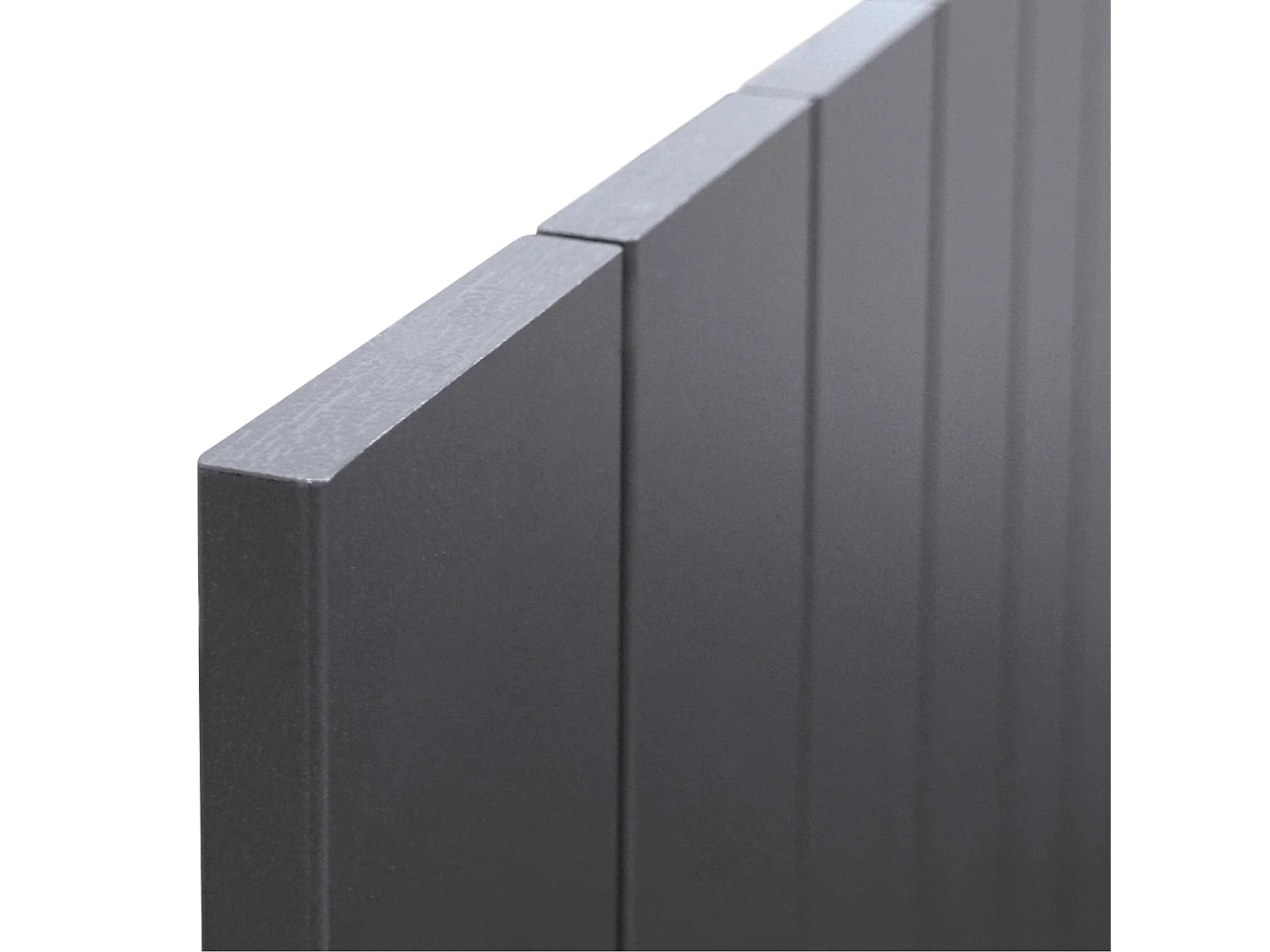 DHOME Testata in Legno riciclato MDF Stile Pallet Verticale 150x46 Letti 150 - Grigio Solido