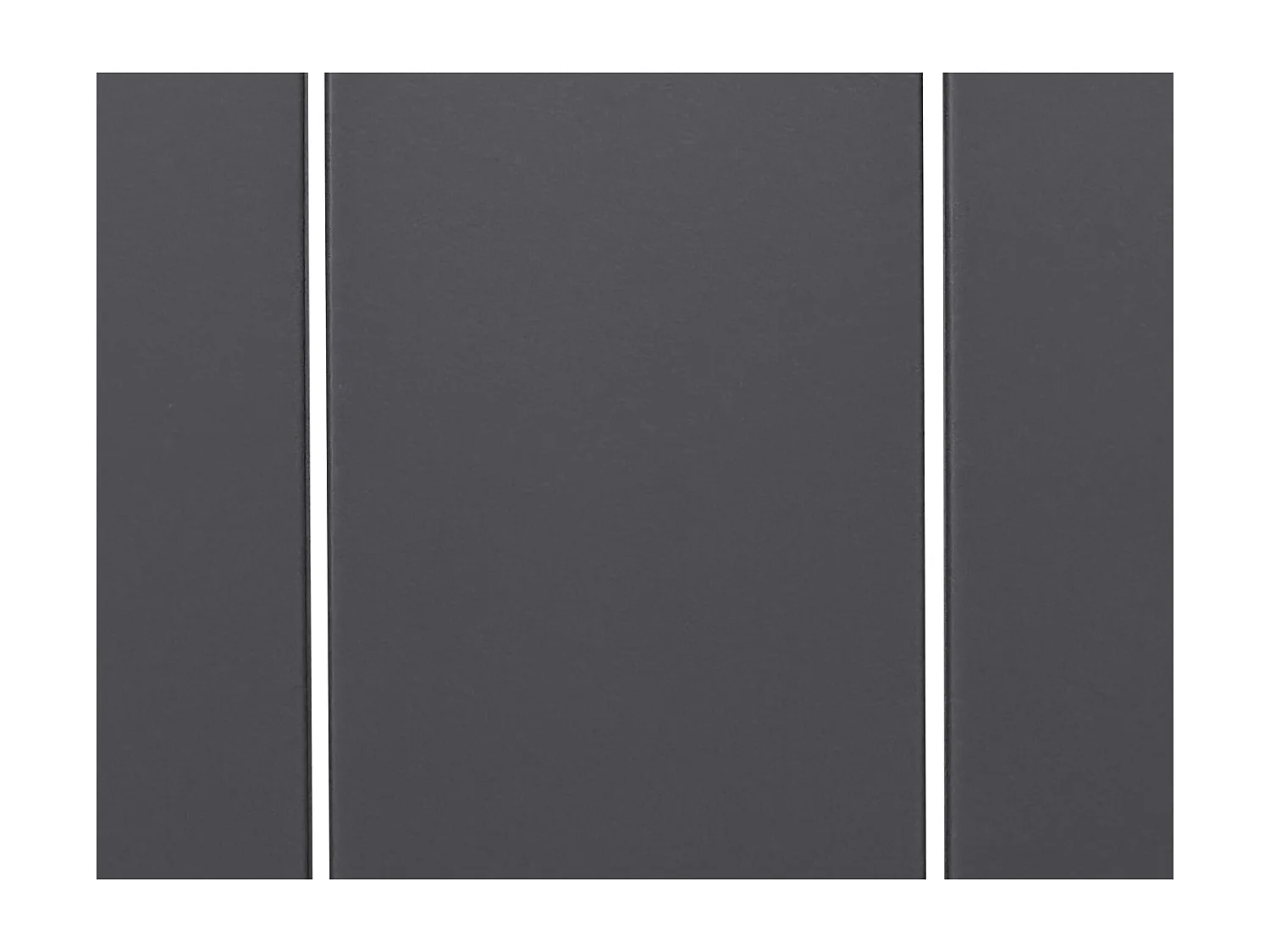 DHOME Tête de lit en bois recyclé MDF Vertical Pallet Style 150x46 Lits 150 - Gris Solide