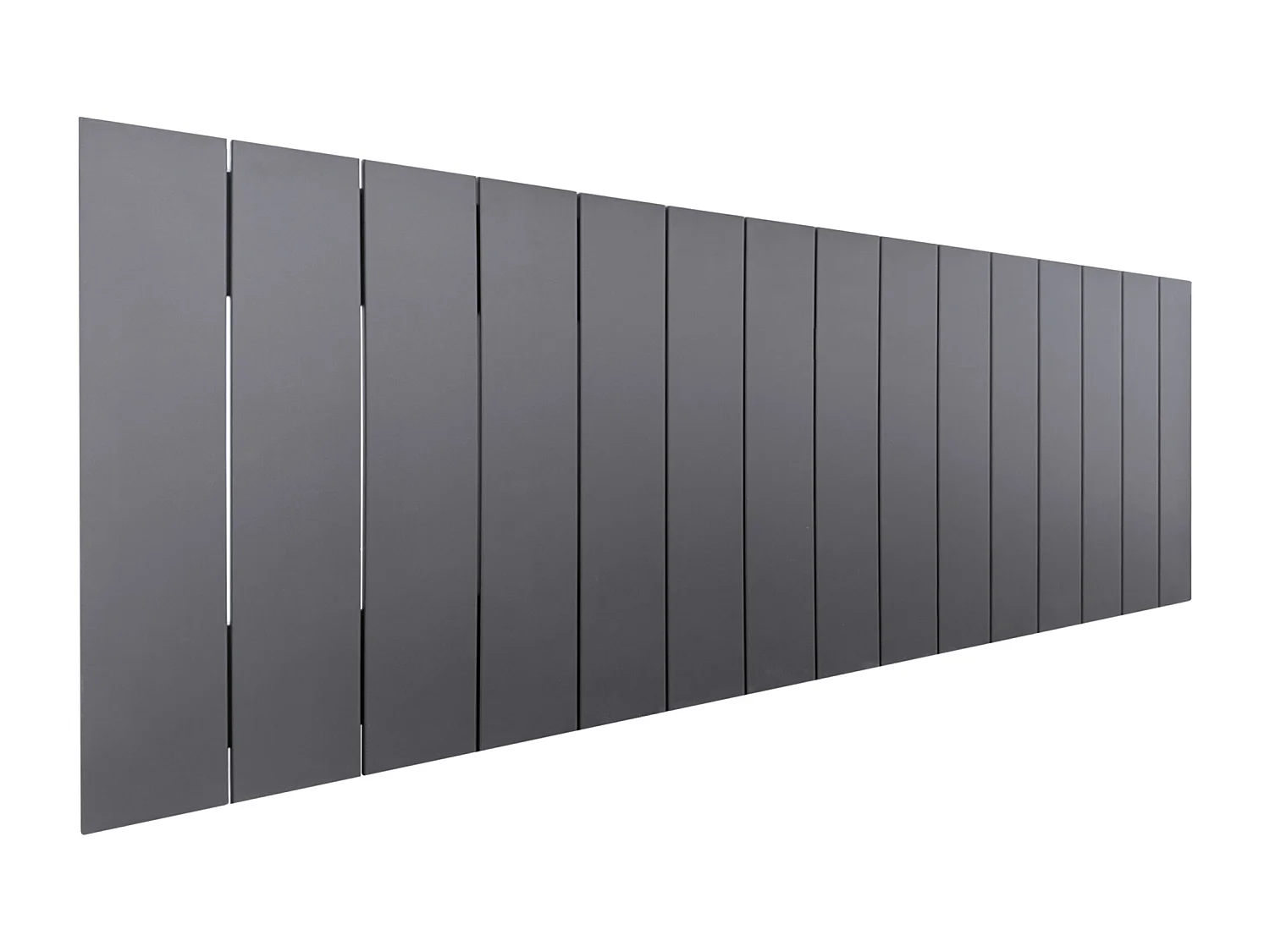 DHOME Cabeceira de Madeira reciclada em MDF Estilo Palete Vertical  150x46 Camas 150 - Cinzento sólido