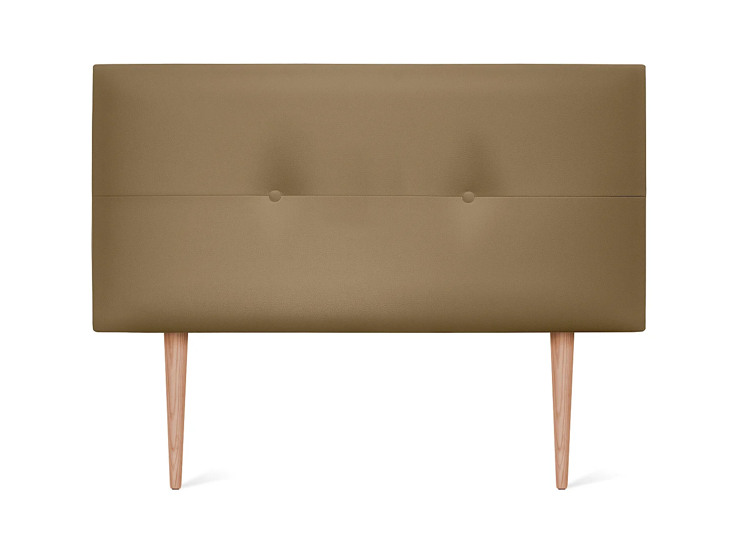 DHOME Tête de lit similicuir avec Boutons 105x105cm avec pieds Lits 105 - Marron Clair