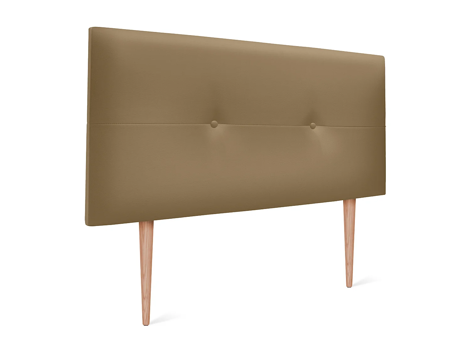 DHOME Tête de lit similicuir avec Boutons 105x105cm avec pieds Lits 105 - Marron Clair