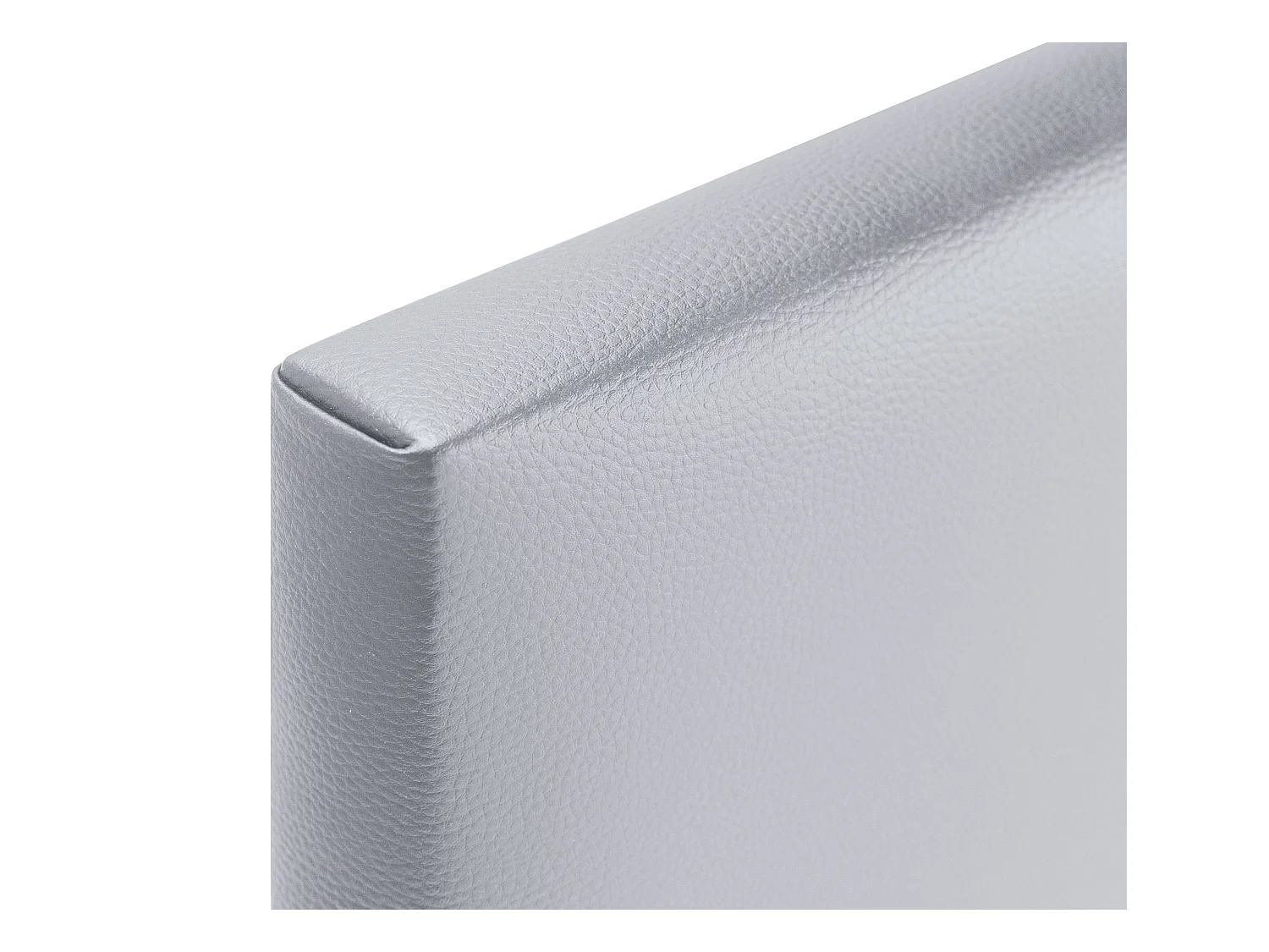 DHOME Tête de lit en Similicuir Capitonné 90x115cm avec Pieds Lits 80/90 - Argent