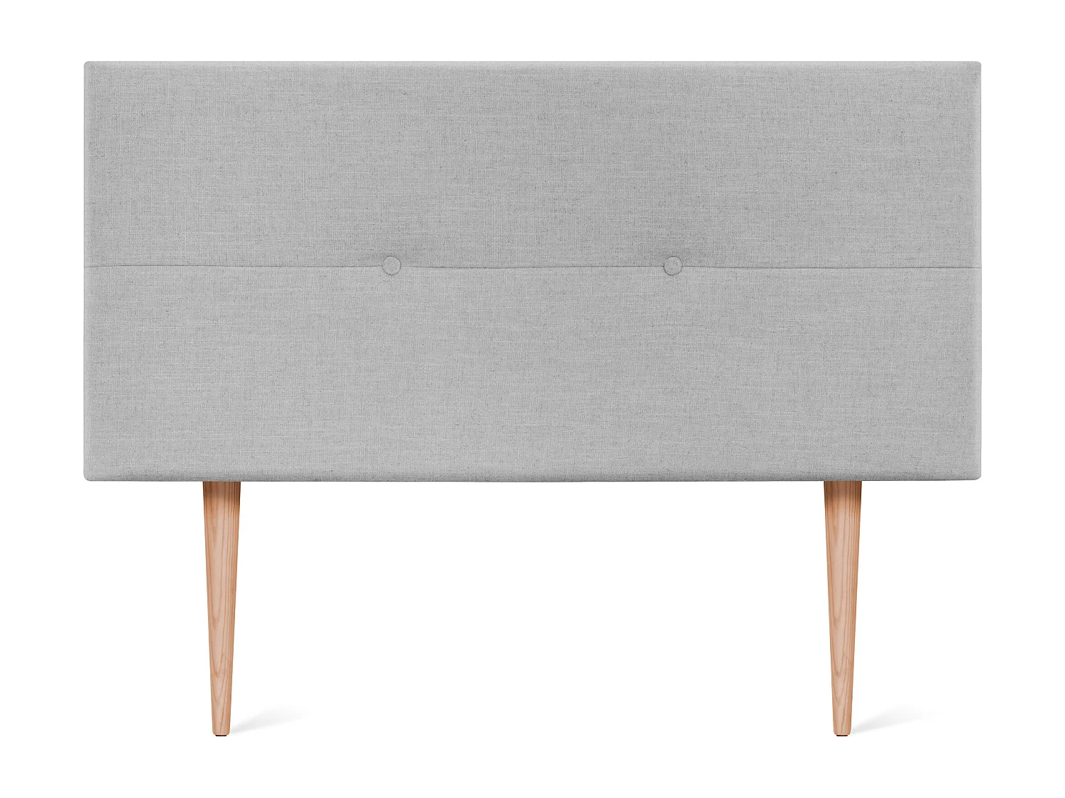 DHOME Kopfteil aus Naturleinen mit Knöpfen 95x105cm Mit Beinen Betten 90 - Hellgrau