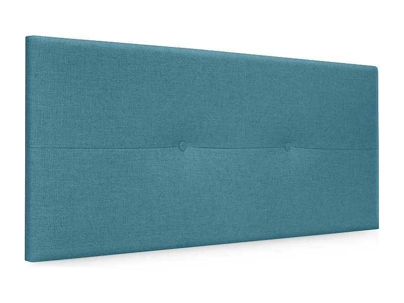 DHOME Natuurlijk linnen hoofdeinde met knopen 95x50cm bedden 90 - Turkoois
