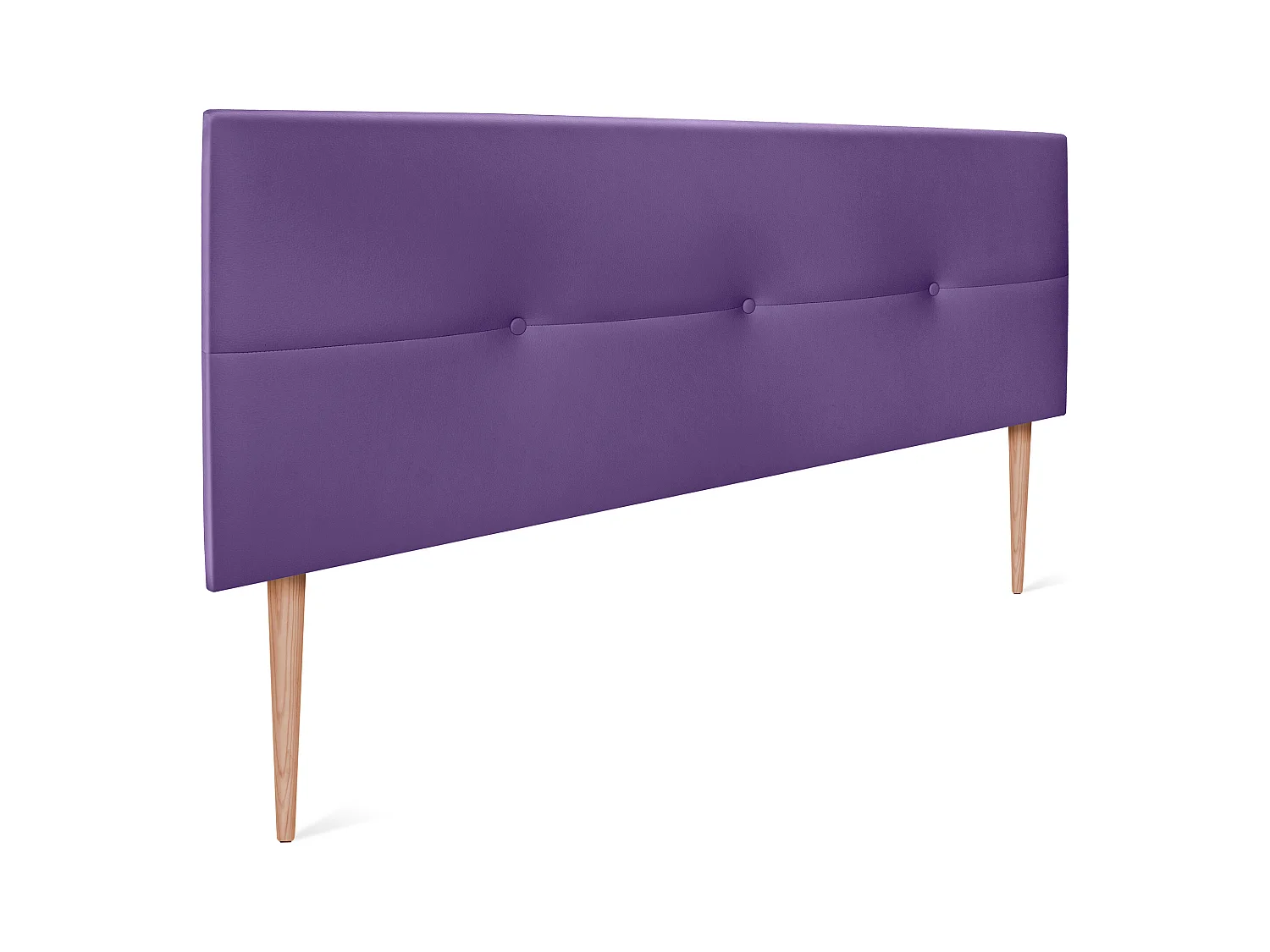 DHOME Tête de lit similicuir avec Boutons 160x105cm avec pieds Lits 150/160 - Lila