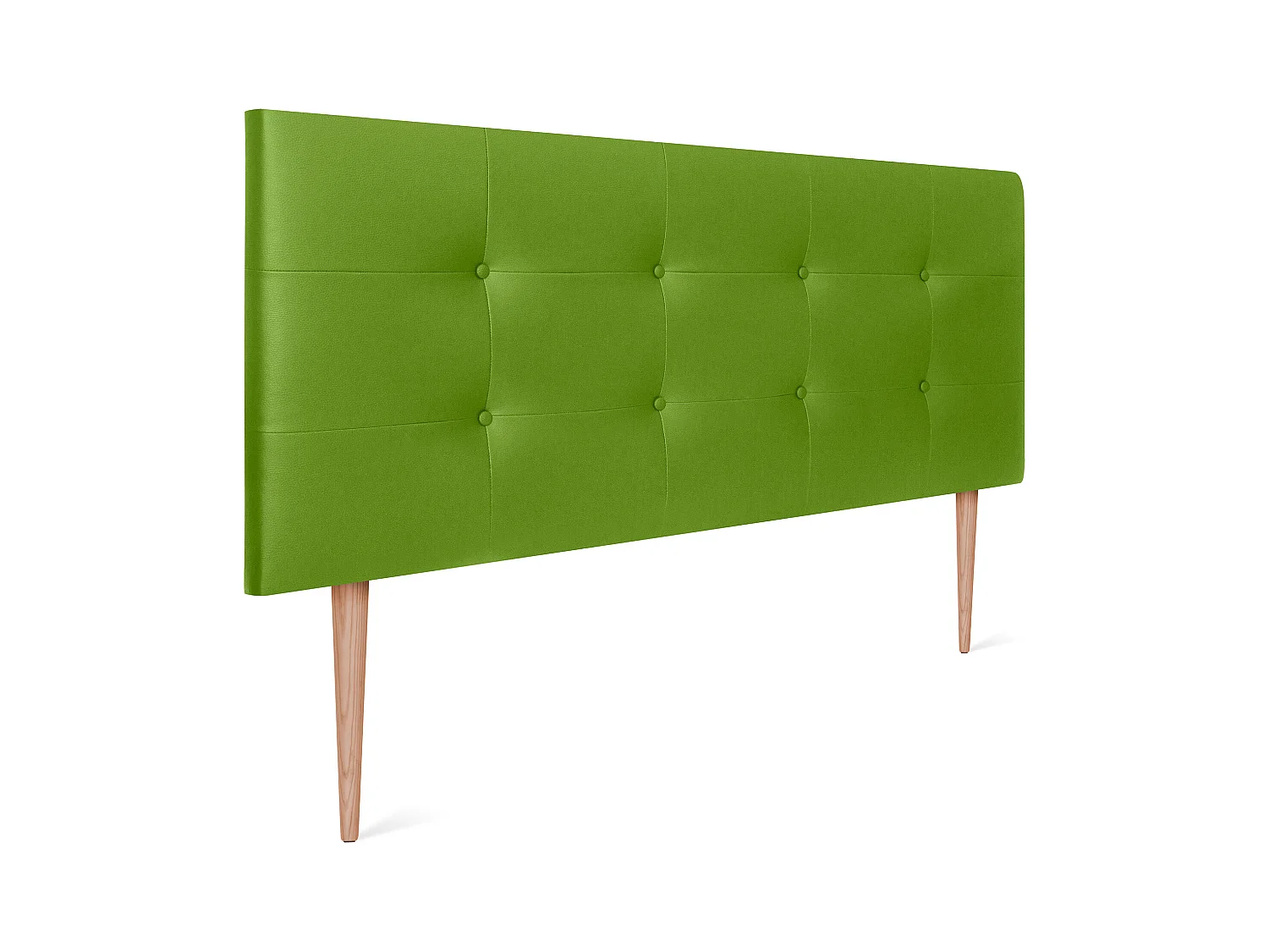 DHOME Tête de Lit en Similicuir Capitonnée 135x115cm avec Pieds Lit 120/135 - Vert