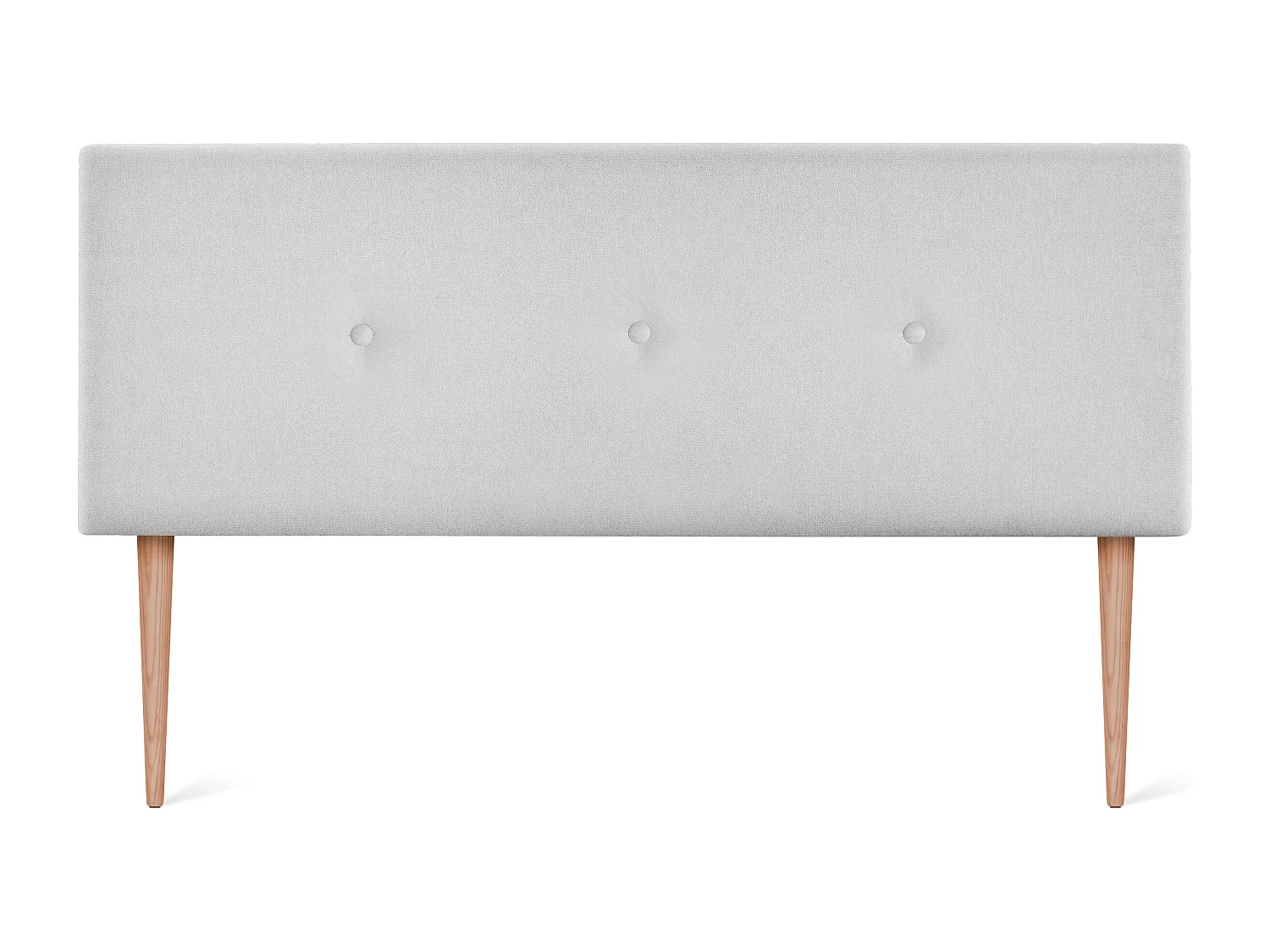 DHOME Cabeceira de  Tecido AquaLinho Liso com Botões 135x105cm com Pernas Camas 120/135 - Cinza Pérola