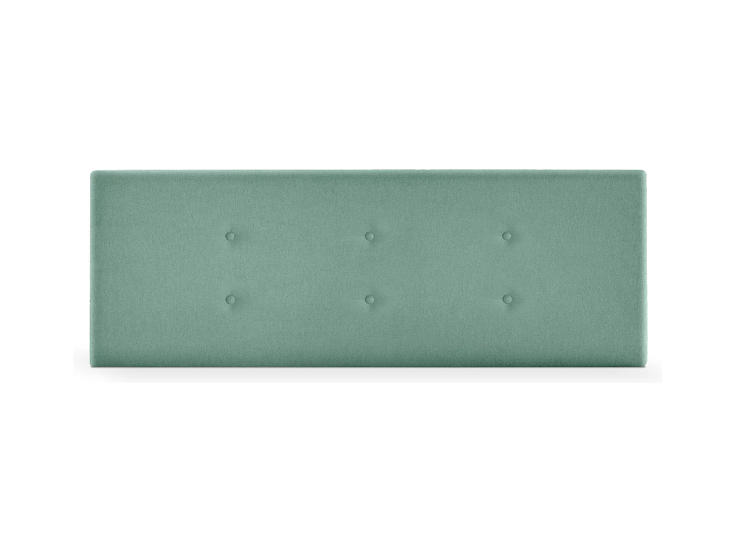 DHOME Tête de lit en tissu Aqualine avec 2 rangées de boutons 145x50cm Lits 135/140 - Vert d'eau