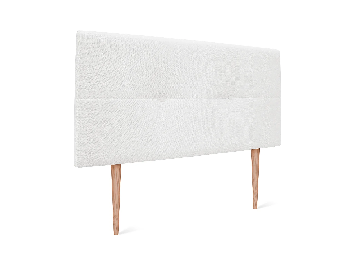 DHOME Tête de lit en tissu Aqualine avec Boutons 110x105cm avec pieds Lits 105 - Blanc