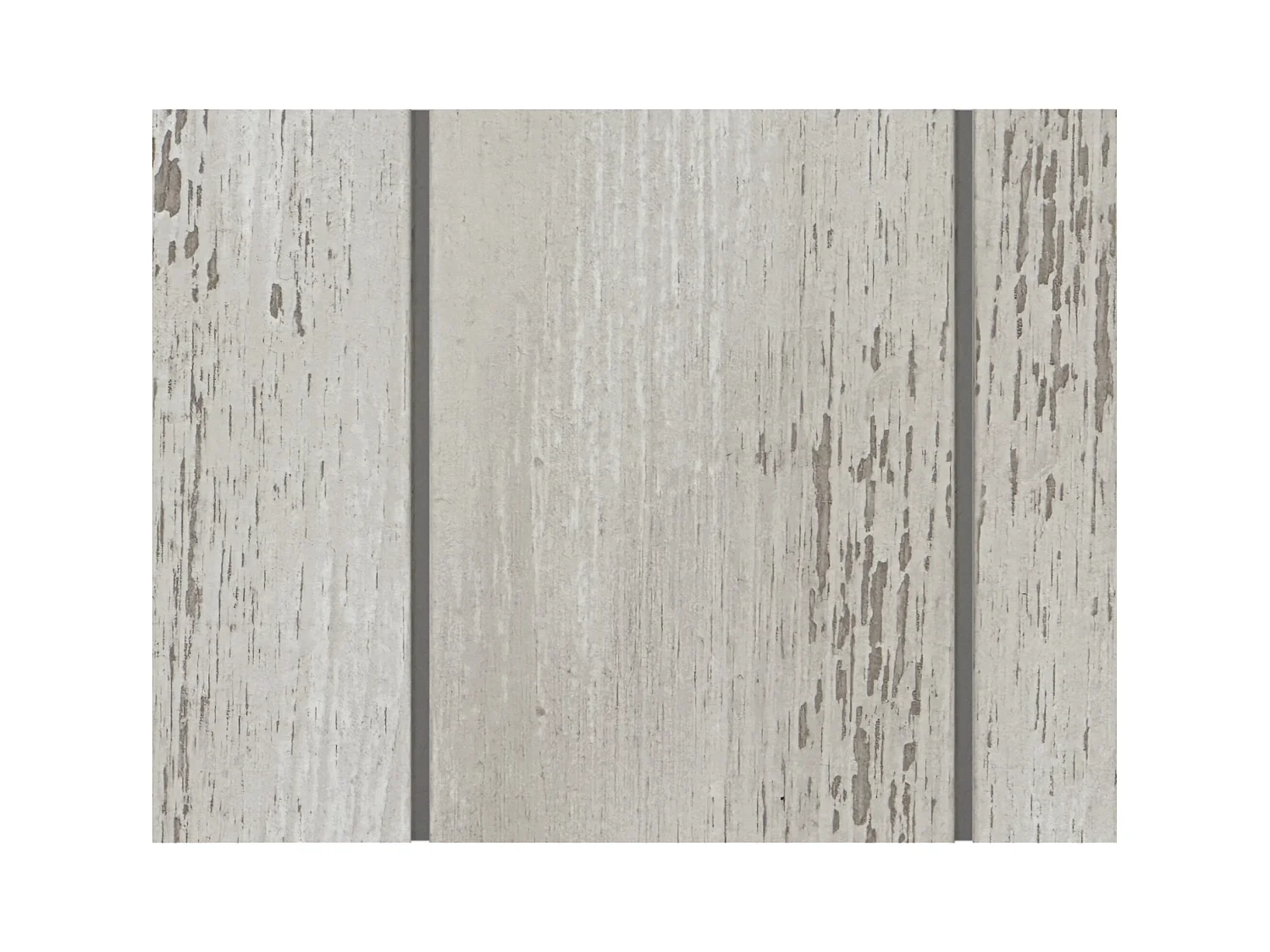 DHOME Tête de lit en bois recyclé MDF Vertical Pallet Style 110x46 Lits 105 - Bois Blanc